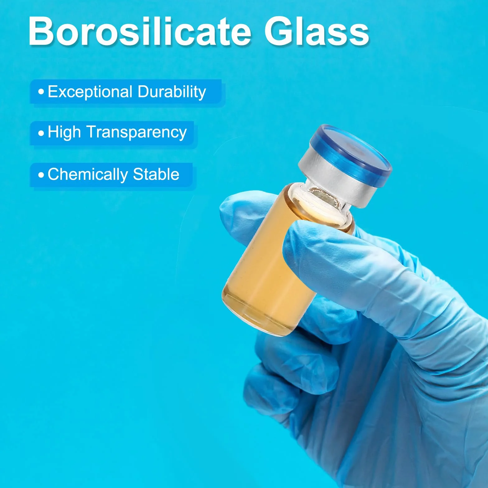 PATIKIL 12 Viales de Muestra Vidrio Borosilicato Transparente 3 ml con Tapa Aluminio Plástico Tapón Goma para Almacenamiento Sólidos
