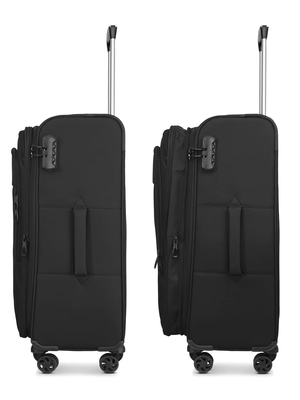 Franky Melbourne 3.0 4 ruedas Juego de maletas 3 piezas, Negro , Kofferset (S, M+, L) (3-teilig), Juego de maletas