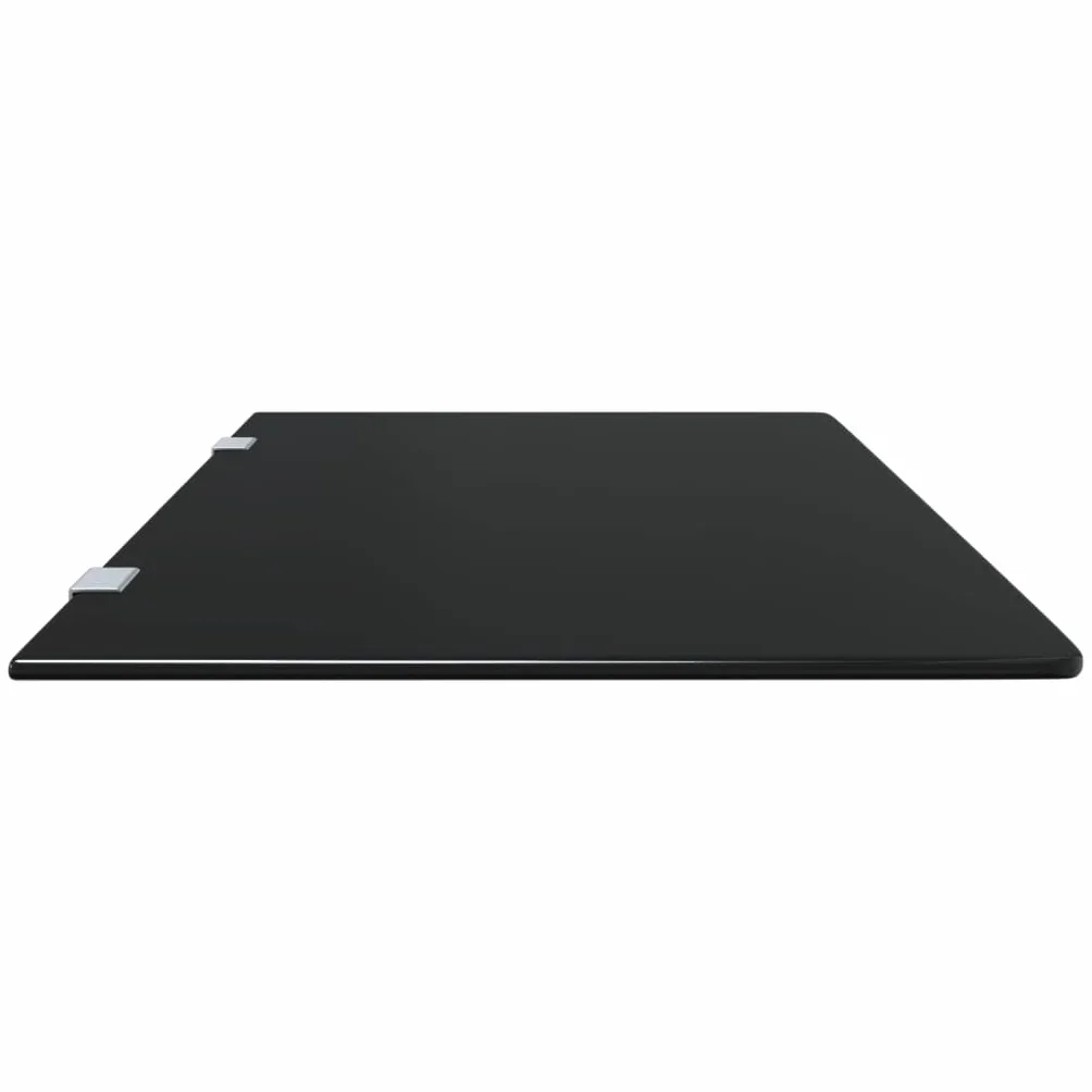 vidaXL Panel de Privacidad para Urinario de Pared, Vidrio Templado Negro 90x40 cm