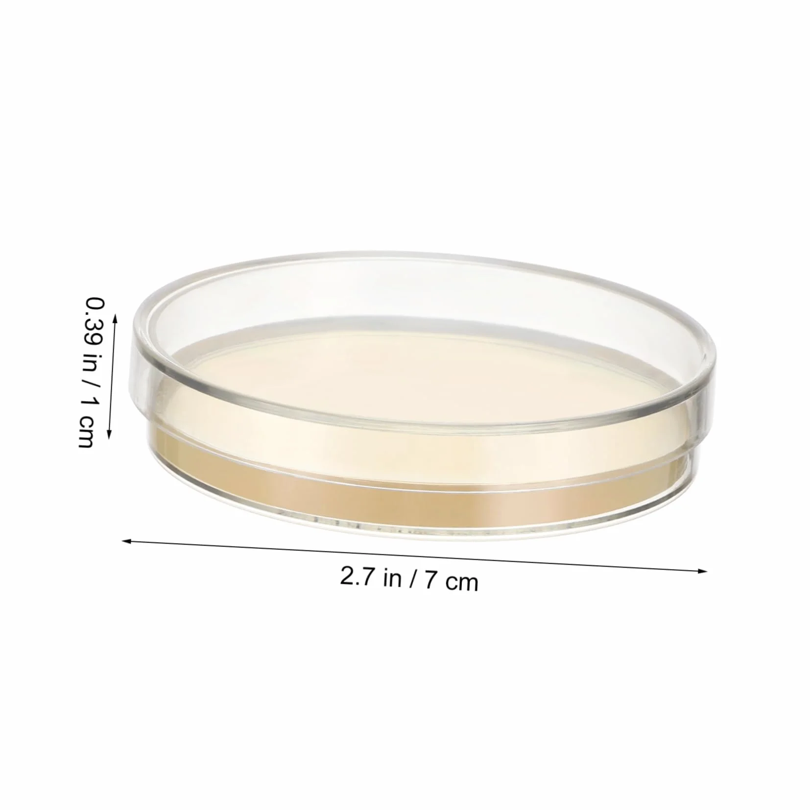 Placas De Petri Prellenadas De Agar Nutritivo 7cm, 10 Unidades, Esterilizadas Para Laboratorio