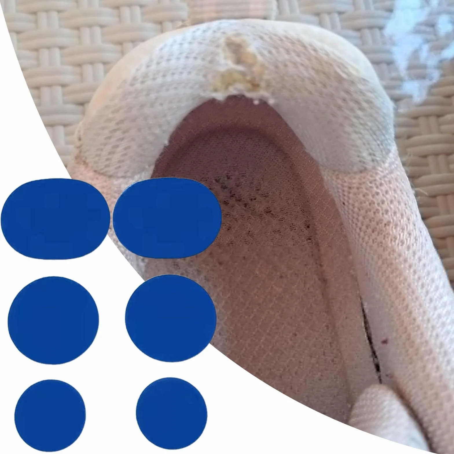 Parches Para Zapatos En Agujeros De Puntera - Reparación Agujeros Zapatillas | 6 Piezas Parches Transpirables para Zapatillas Deportivas Botas Senderismo Chaquetas Mochilas Ropa Trabajo Bebé Sombrero