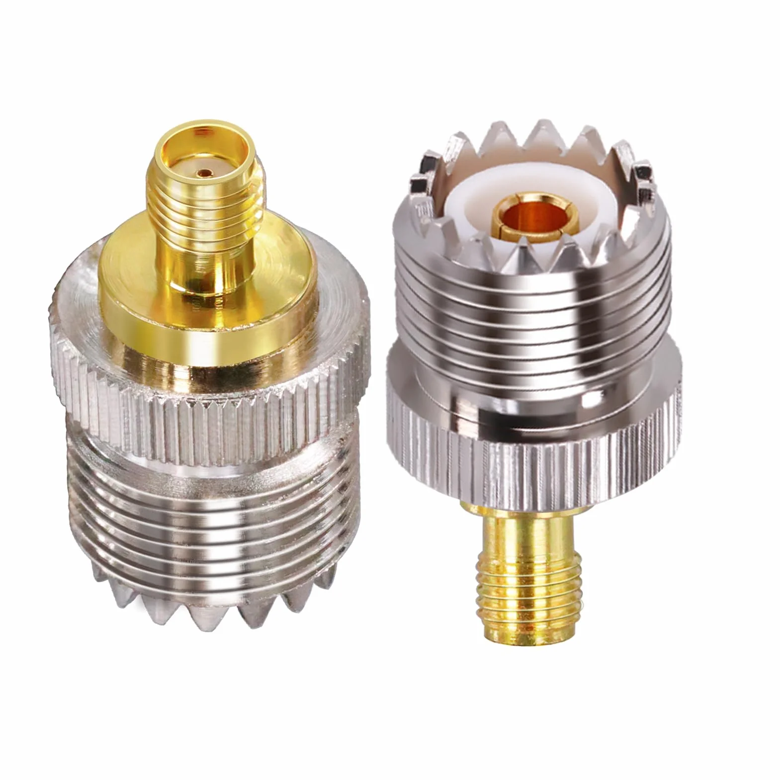 TUOLNK Adaptador SMA a PL259 Hembra UHF Coaxial Antena Radio CB SO239 Jack 2 Piezas