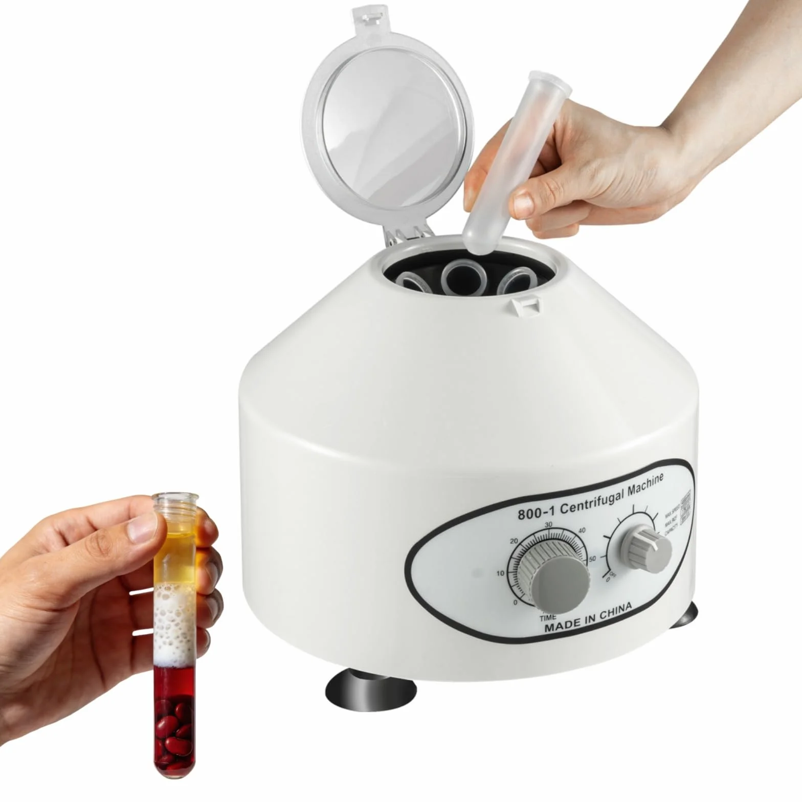 Centrifugadora de mesa para laboratorio EU Lab 25 W 220 V 0~4000 rpm 1960 factor separación 0~60min tiempo