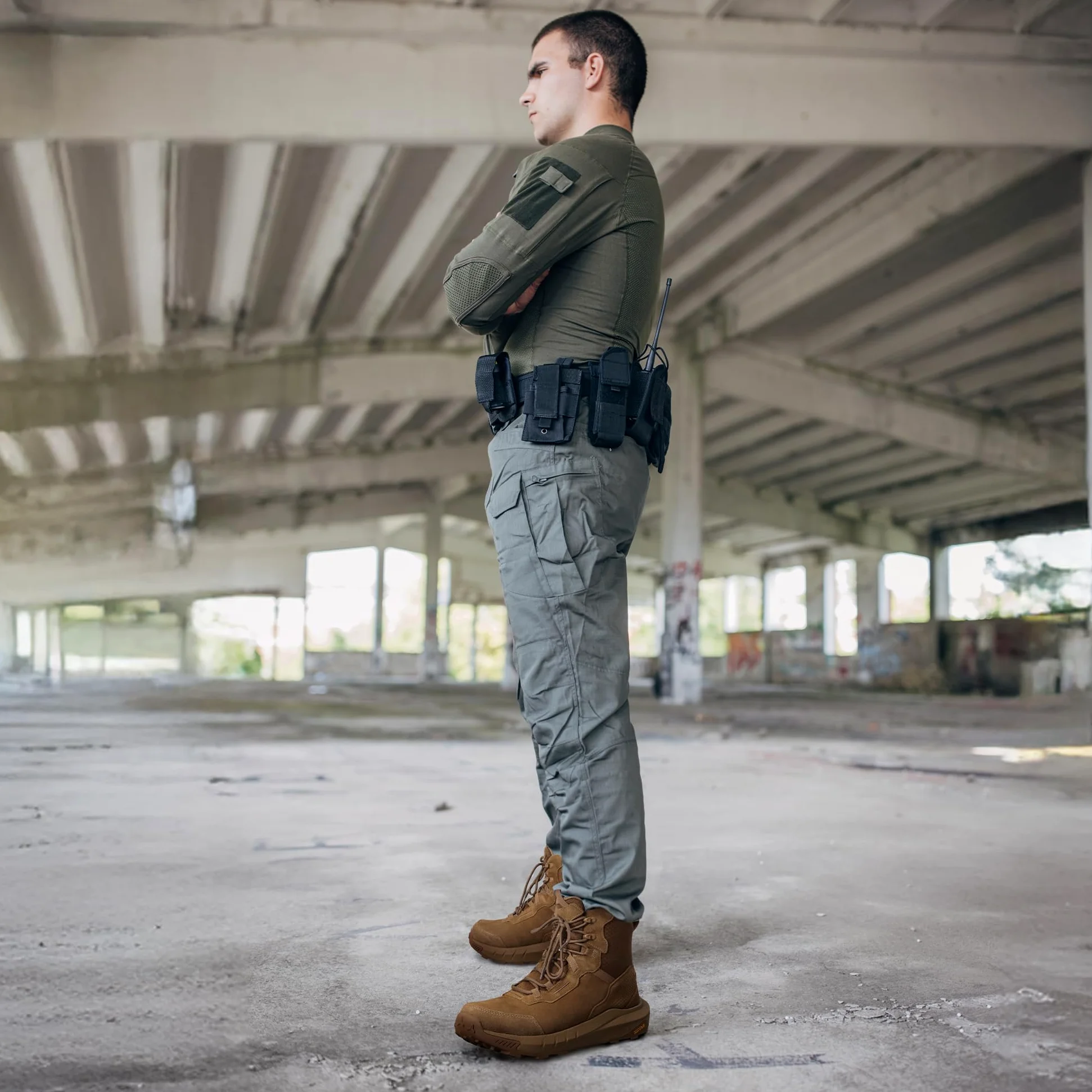 NORTIV 8 Botas de Militares Ligeras Botas Tácticas para Hombre Transpirable Botas de Combate Policiales Antideslizantes Botas