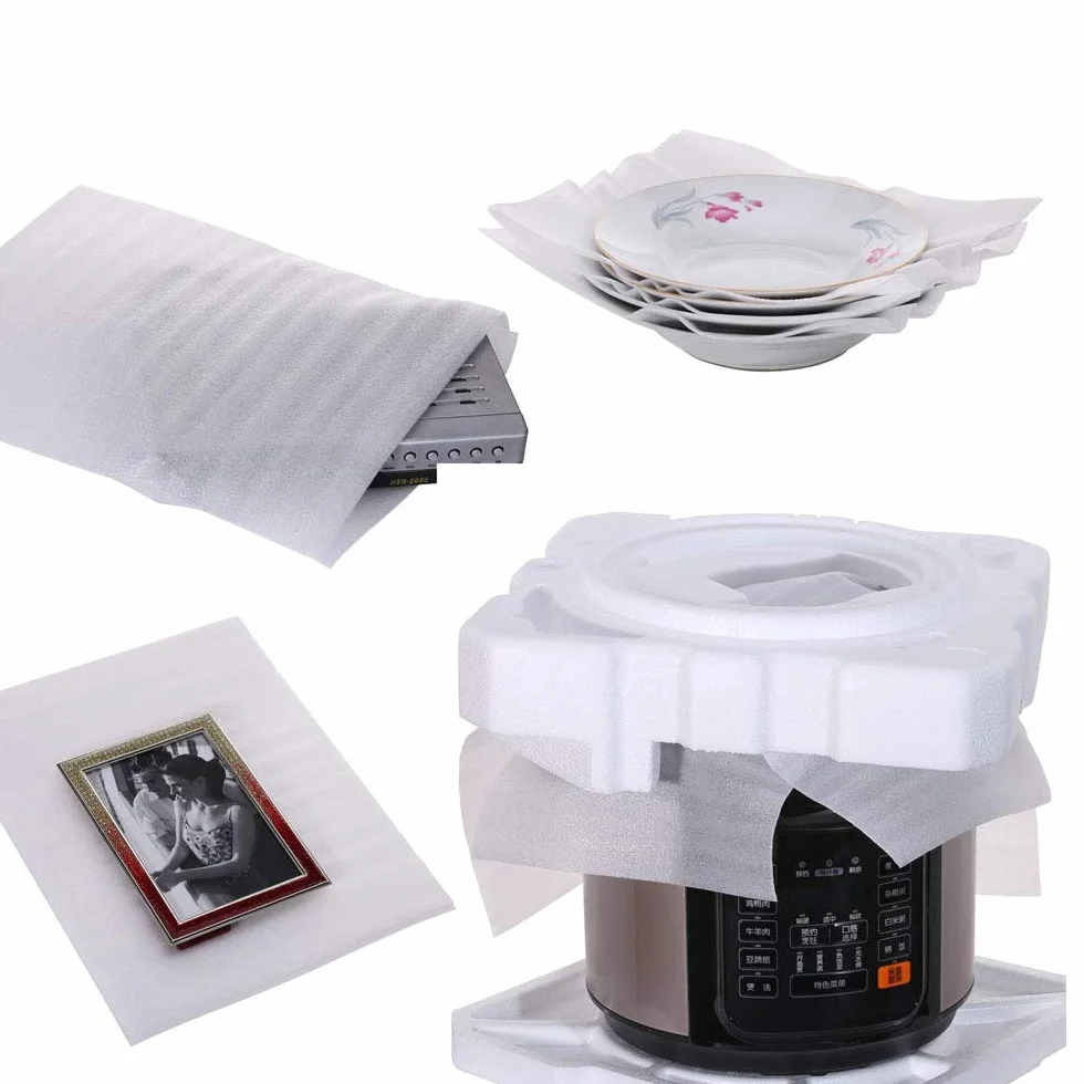 Bolsas de Embalaje de Espuma EPE Impermeable A Prueba Choques 50 Piezas para Vajilla Vasos Porcelana