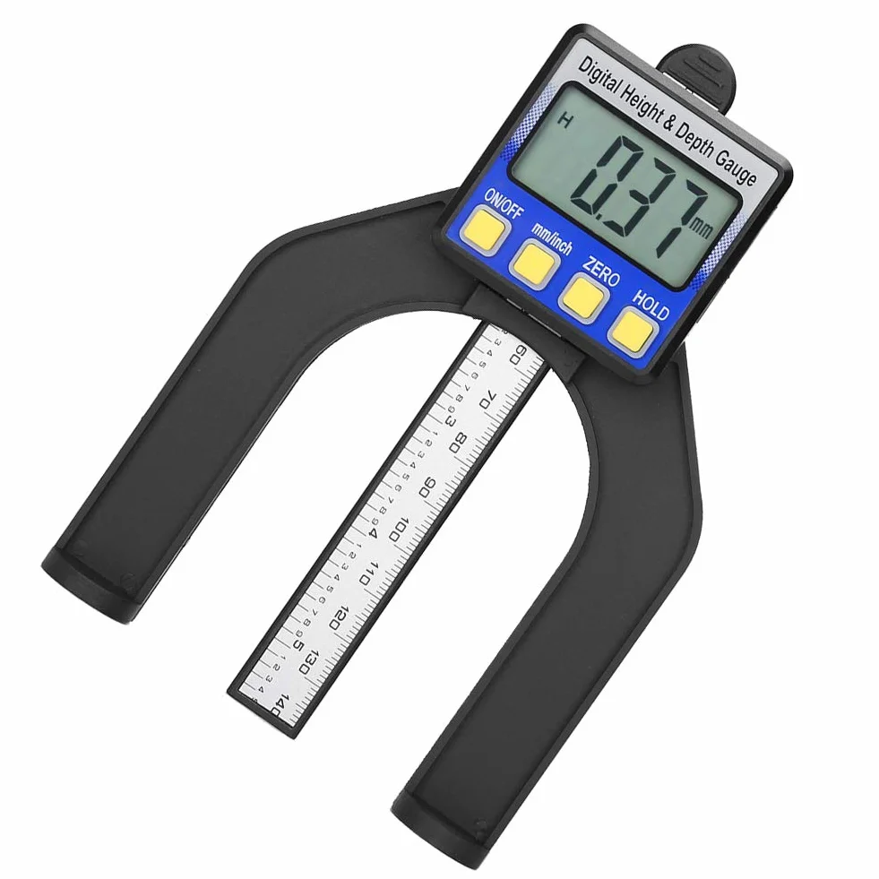 Medidor de profundidad digital 0-80 mm con base magnética para sierra de mesa