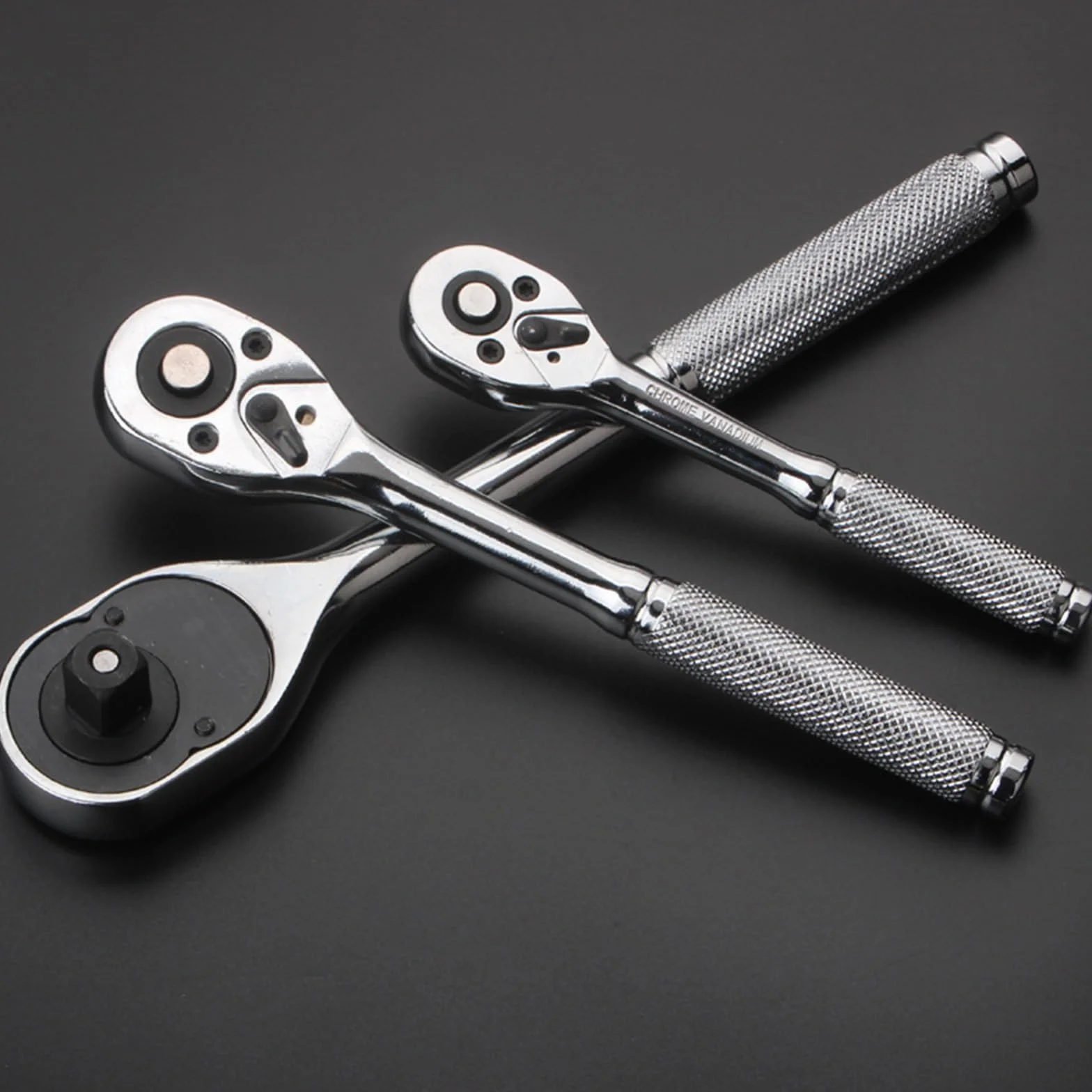Juego de trinquete reversible 3 piezas 1/5.1 cm 3/20.3 cm 1/10.2 cm liberación rápida para reparación de automóviles