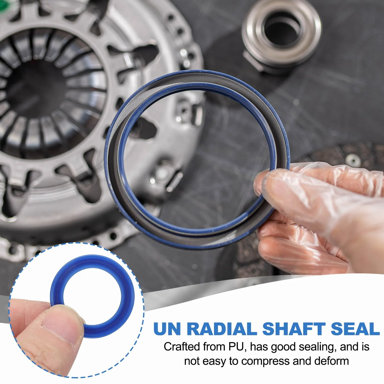 PATIKIL UN Sello de Eje Radial 22mm ID x 30mm OD x 5mm Ancho, 5 Piezas Sello de Aceite de PU para Bombas de Eje