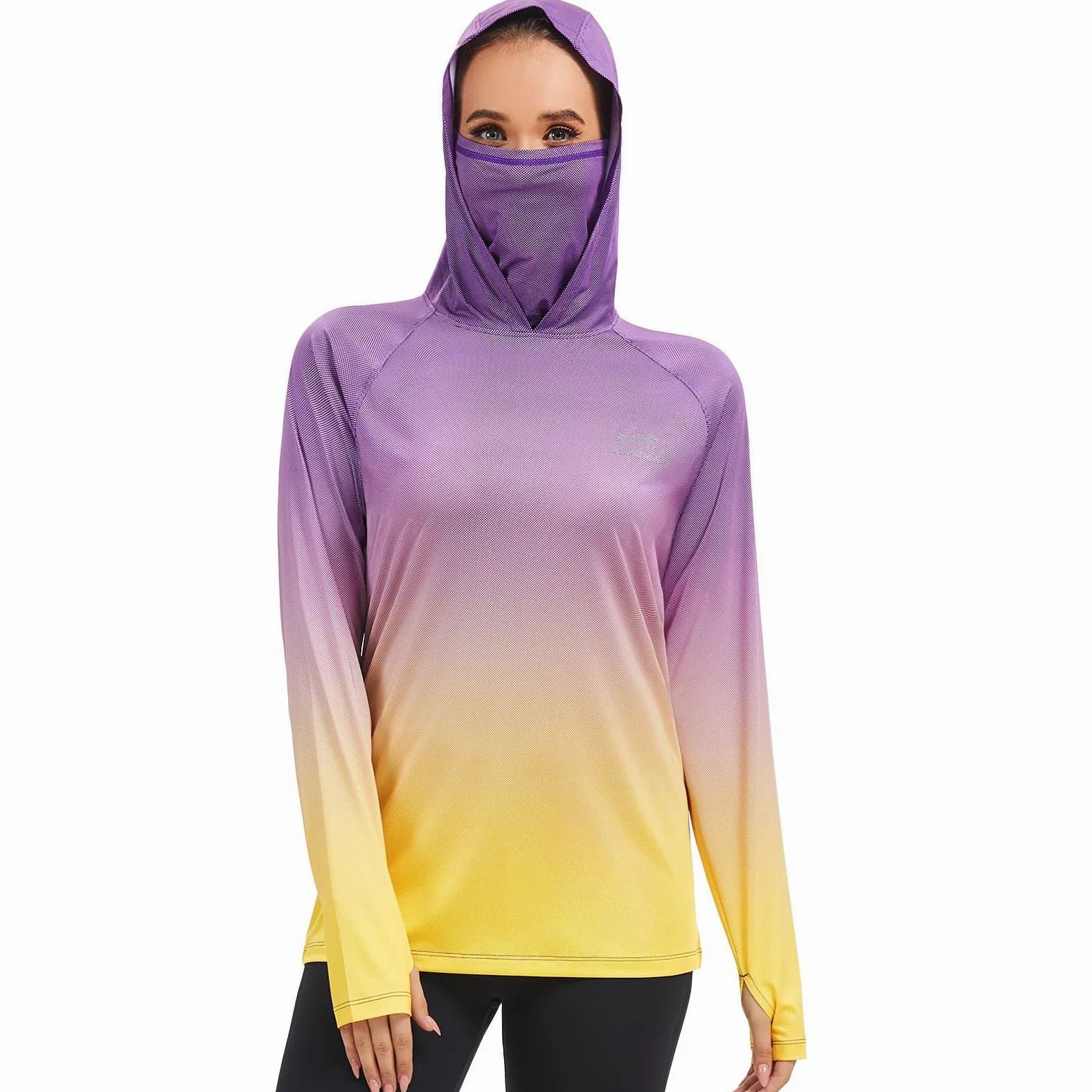 Bassdash FS23W Camisa de Pesca UPF 50+ para Mujer con Máscara Facial