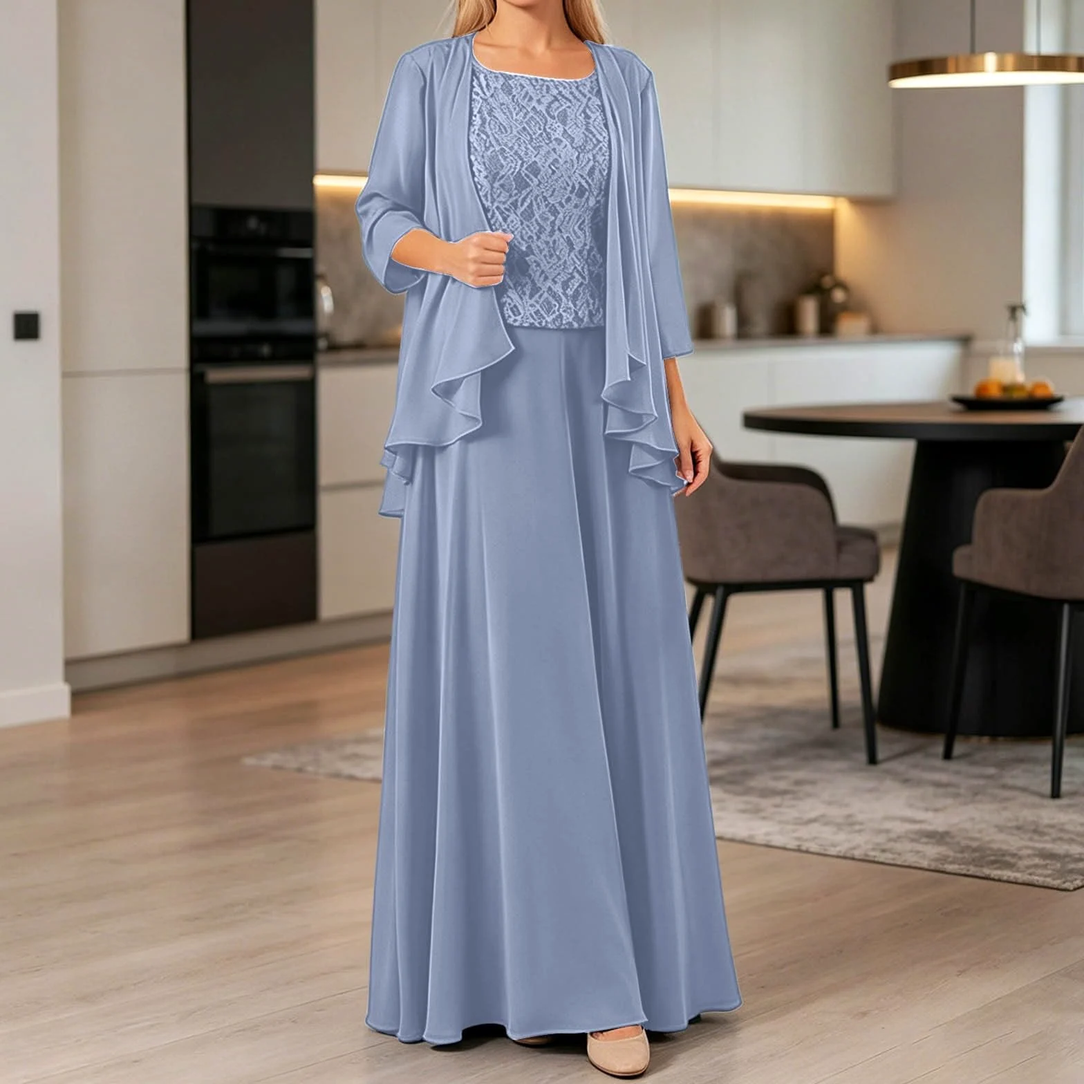 Falda larga de verano para mujer, elegante conjunto de tres piezas con falda larga para ocasiones formales, vestido de noche favorecedor para fiestas, bailes de graduación