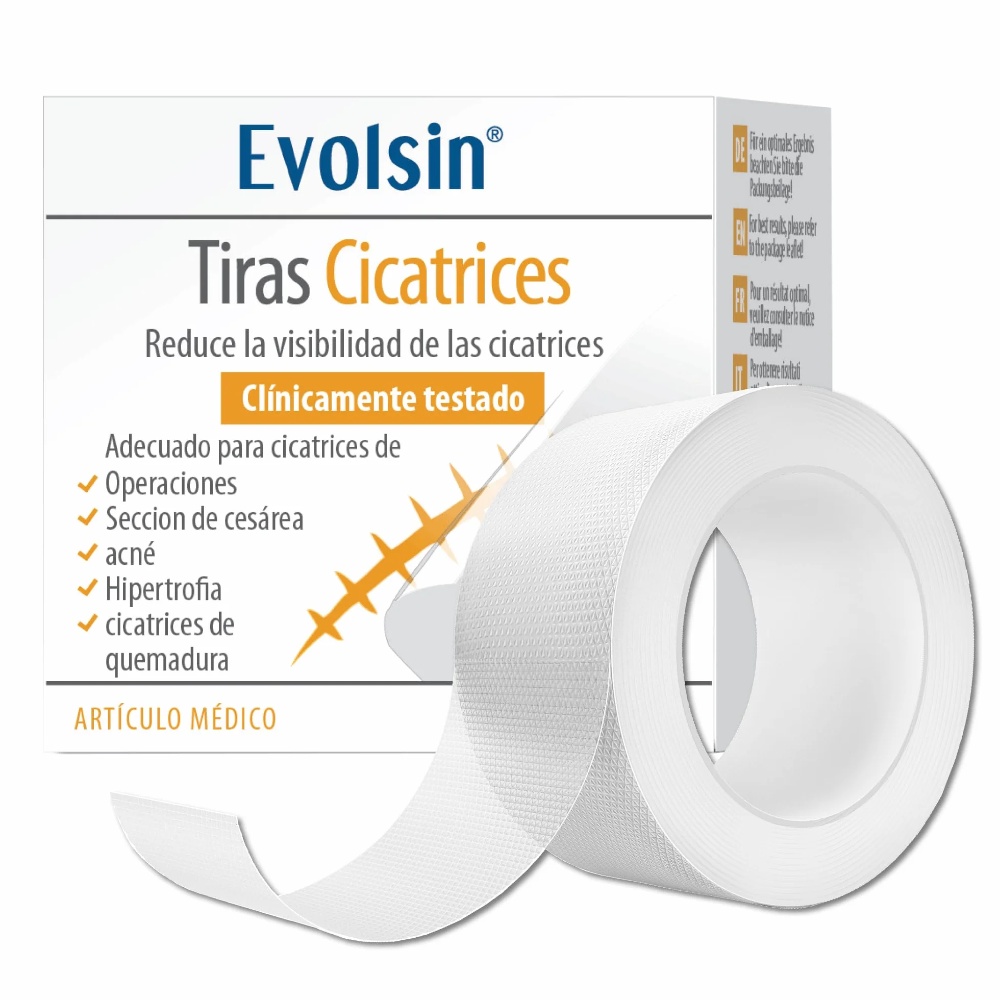 Evolsin parches cicatrizantes silicon scar sheets para cicatrices