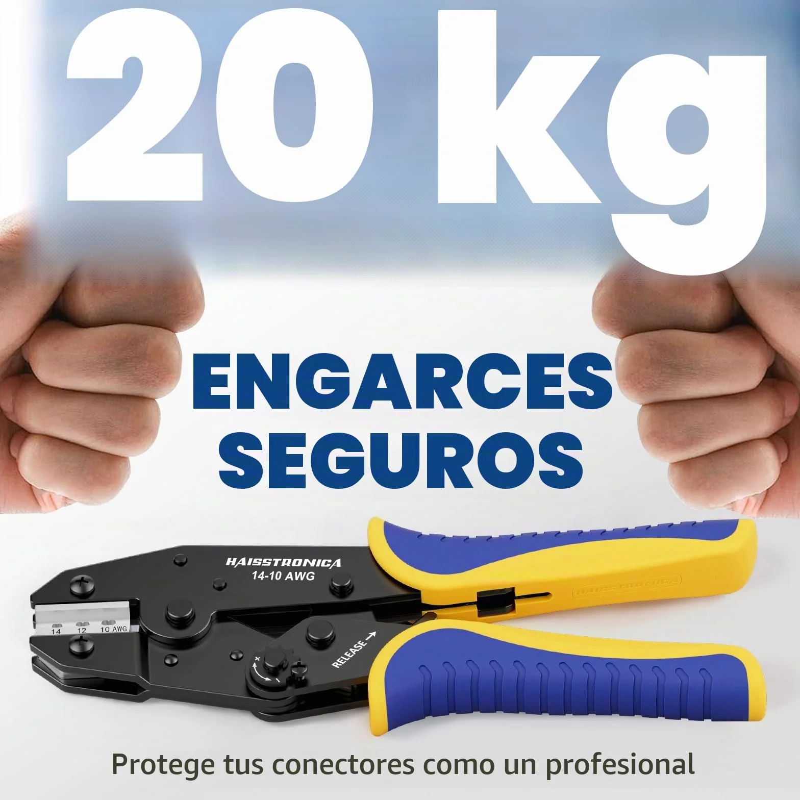 Crimpadora para Conectores Solares 2,5–6 mm² (AWG14–10), Herramienta de Crimpado para Cables Solares PV