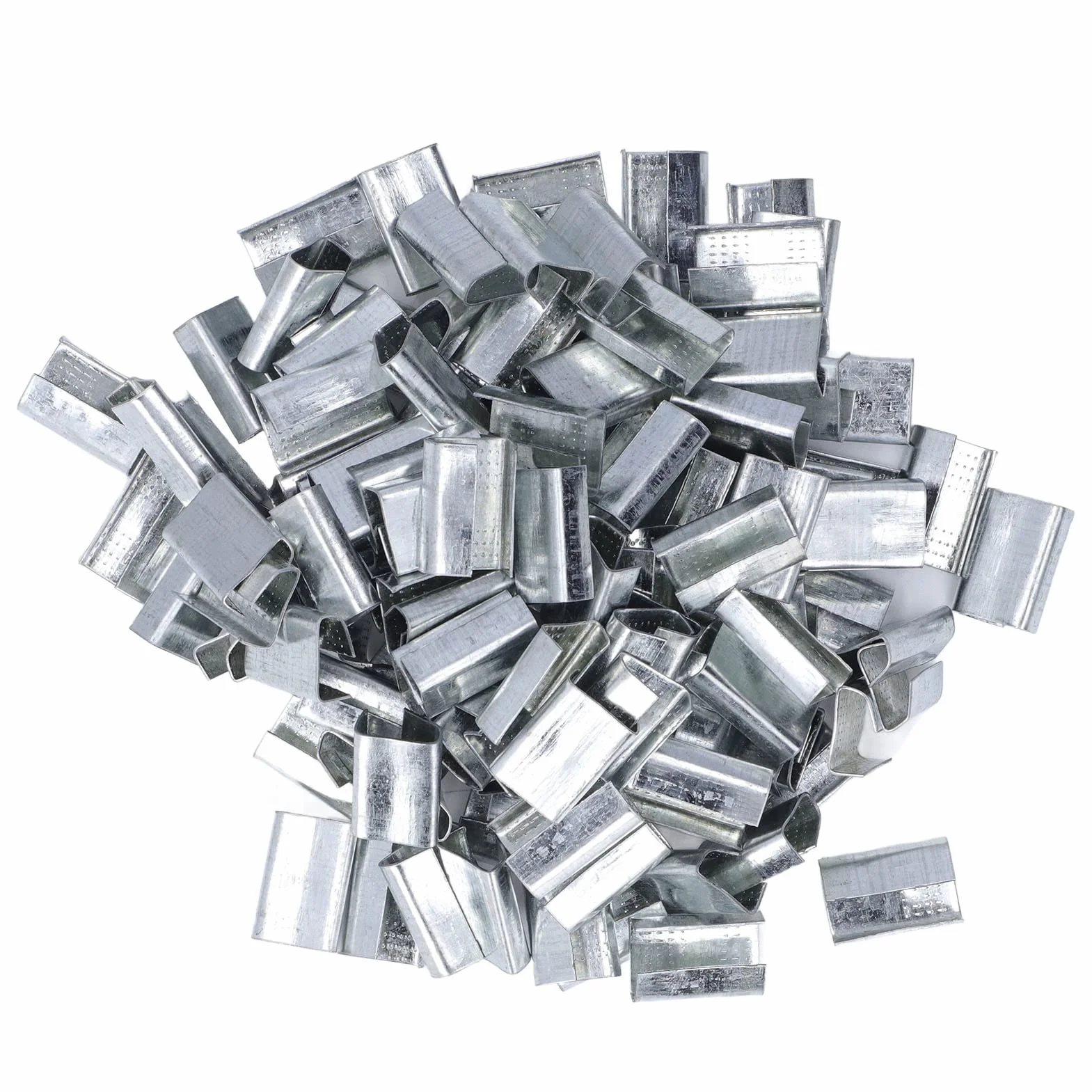 Sellos abiertos para fleje de acero galvanizado 16 mm PET Hebilla de fleje de metal