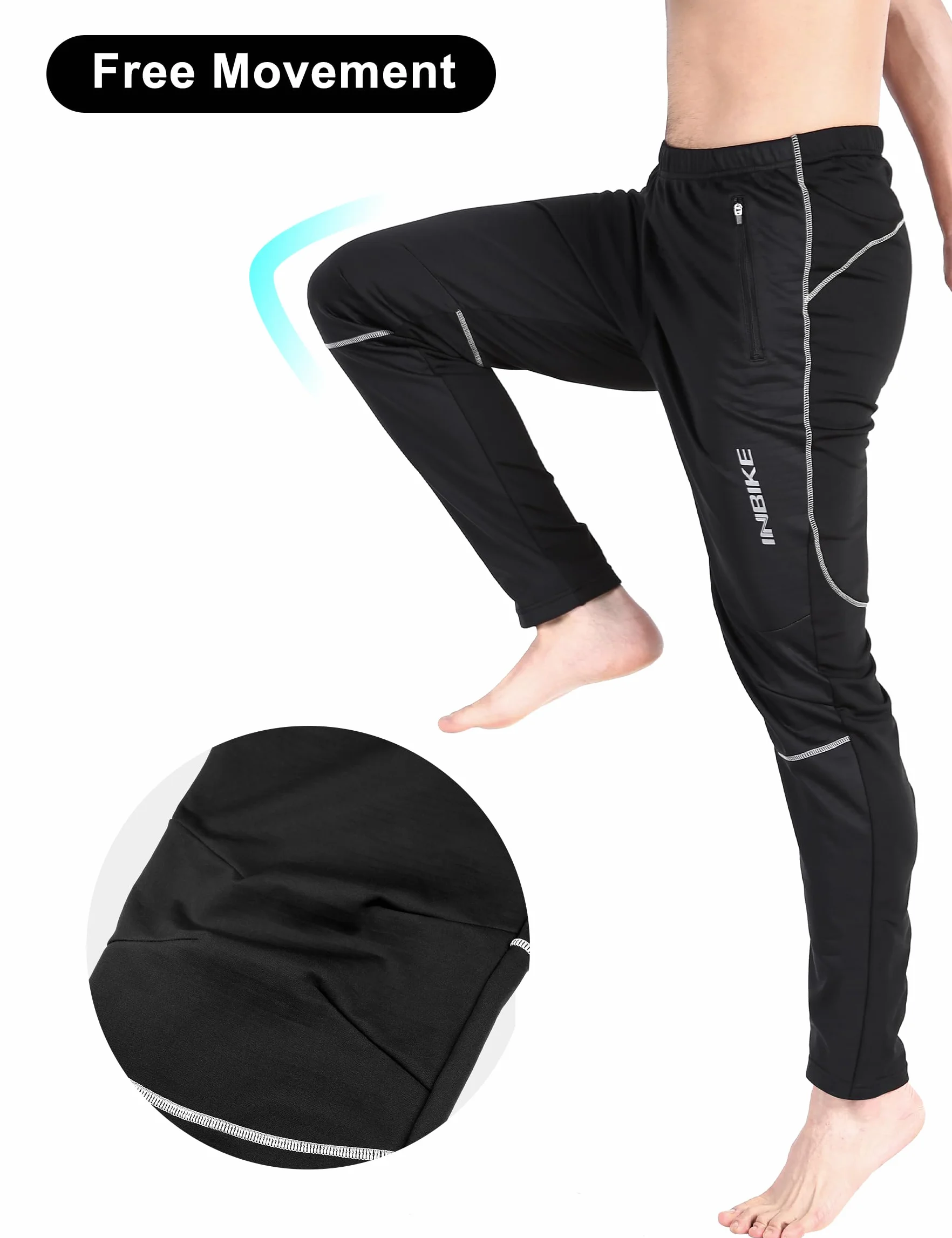 INBIKE Pantalon Largo Ciclismo Invierno Hombre Impermeable Montaña Senderismo Trekking