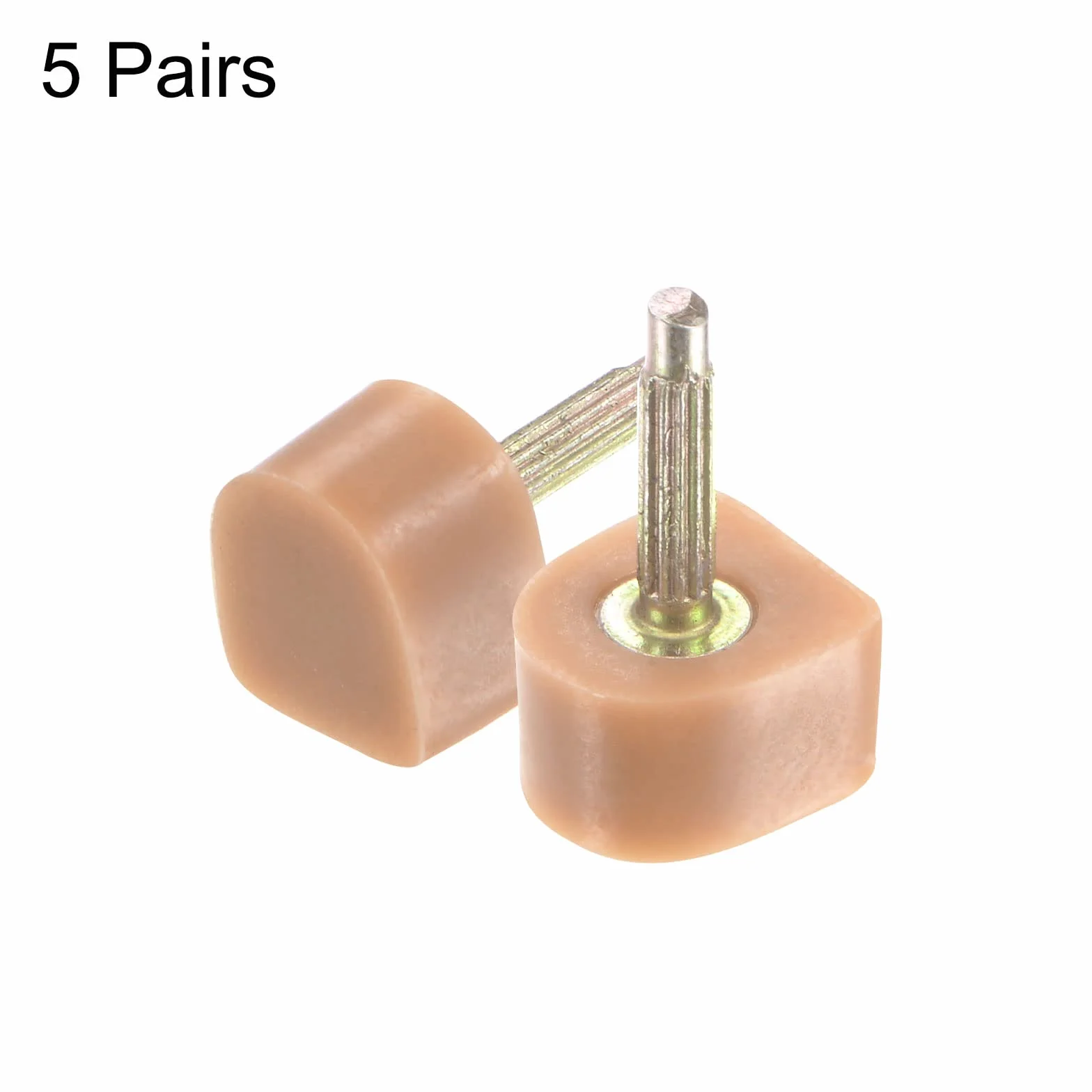 sourcing map Tapas de Tacón Alto de TPU para Mujer 5 Pares, Clavijas de Tacón Alto Zapato de 2,4mm, Tapones de Reemplazo en Forma de U 10x9mm para Reparación Zapatos, Beige