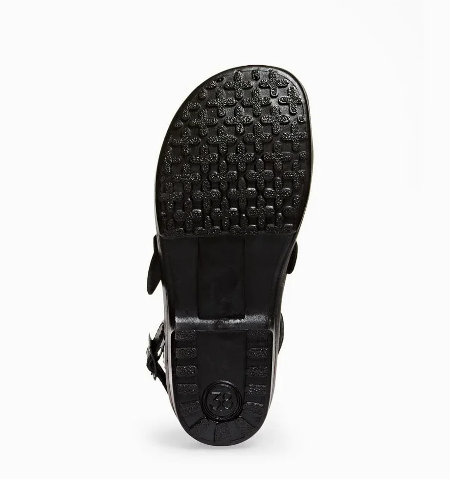 Abeba 1011-45 Zapatos de Seguridad - Zueco - Classic - Microfibra - Antiestático - Suela Antideslizante - Talla: 45 - Color: Negro