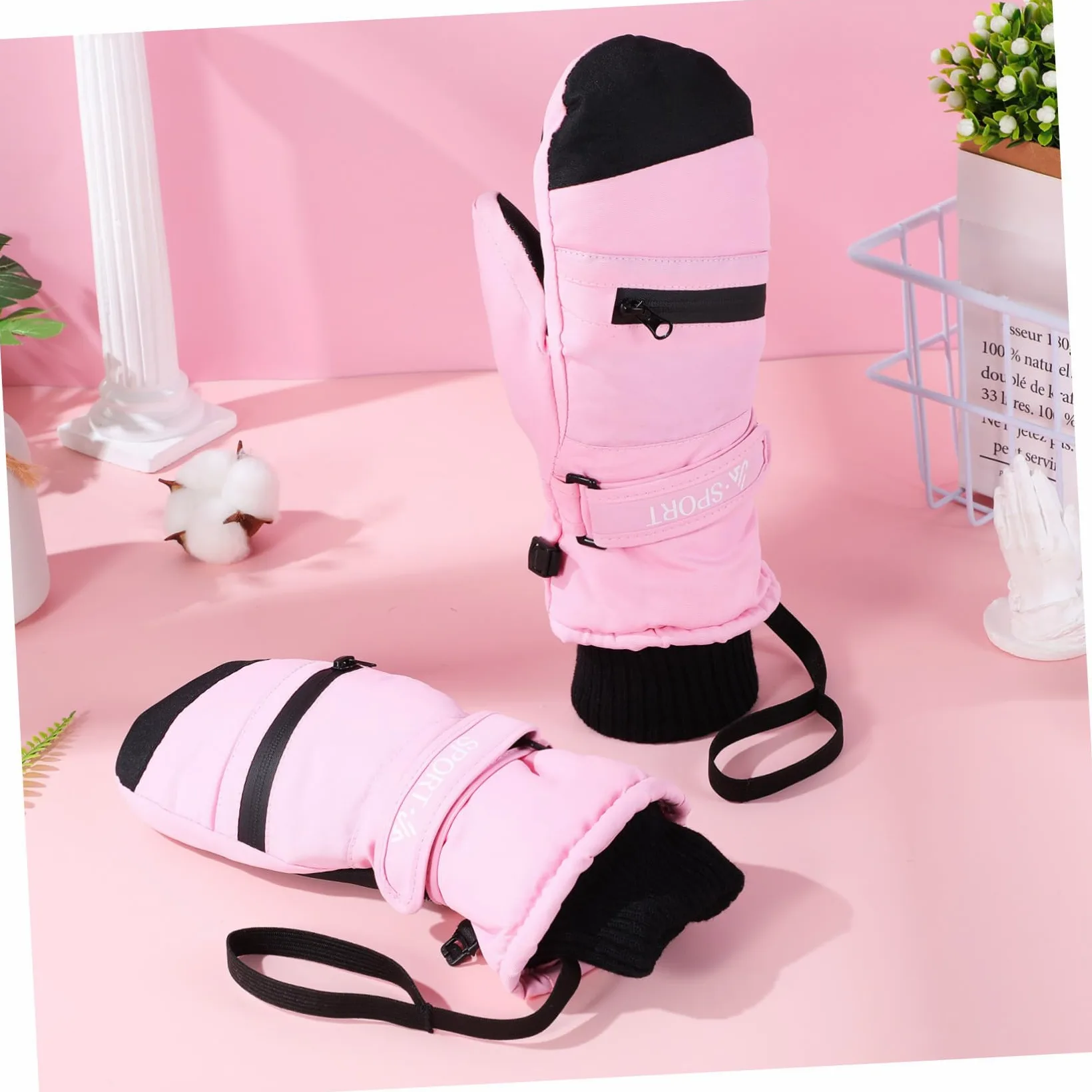 TOYANDONA Guantes Térmicos Impermeables y Cortaviento para Trabajo y Esquí con Pantalla Táctil Cálidos y Flexibles para Hombre y Mujer Talla XL