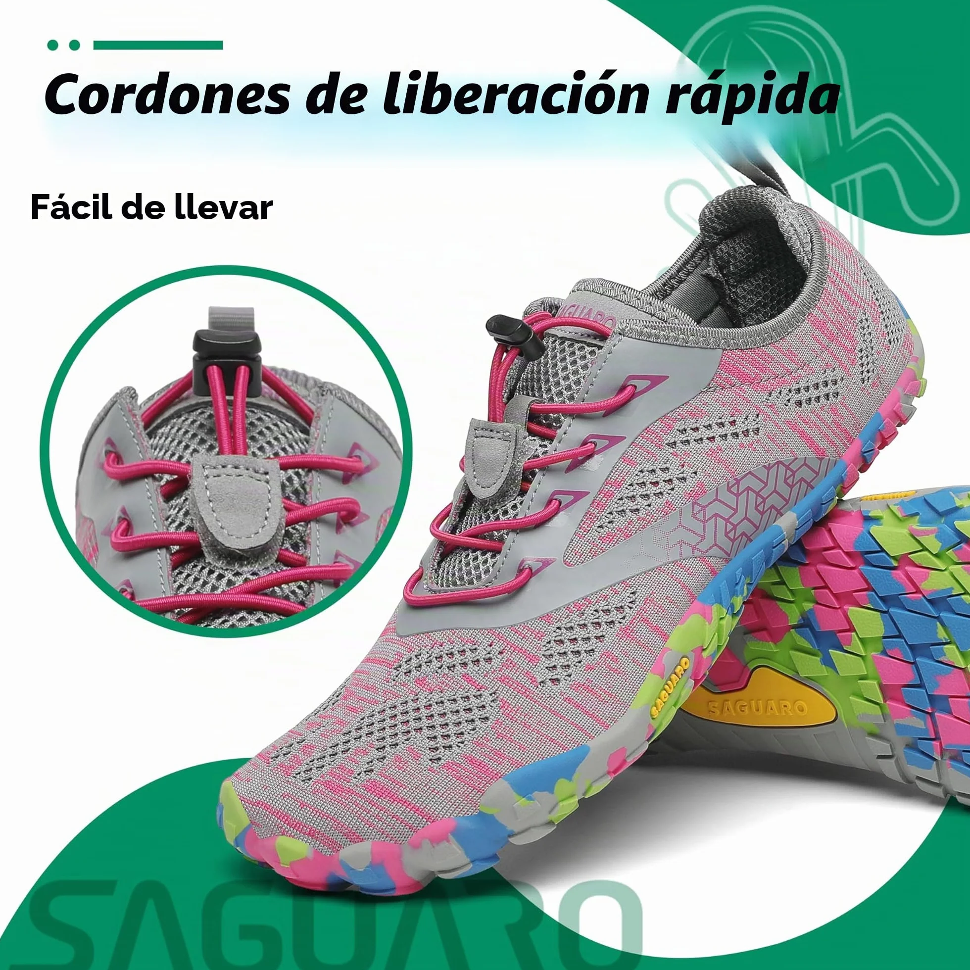 SAGUARO Zapatillas Ligeras Flexibles para Exterior Interior Unisex Adulto
