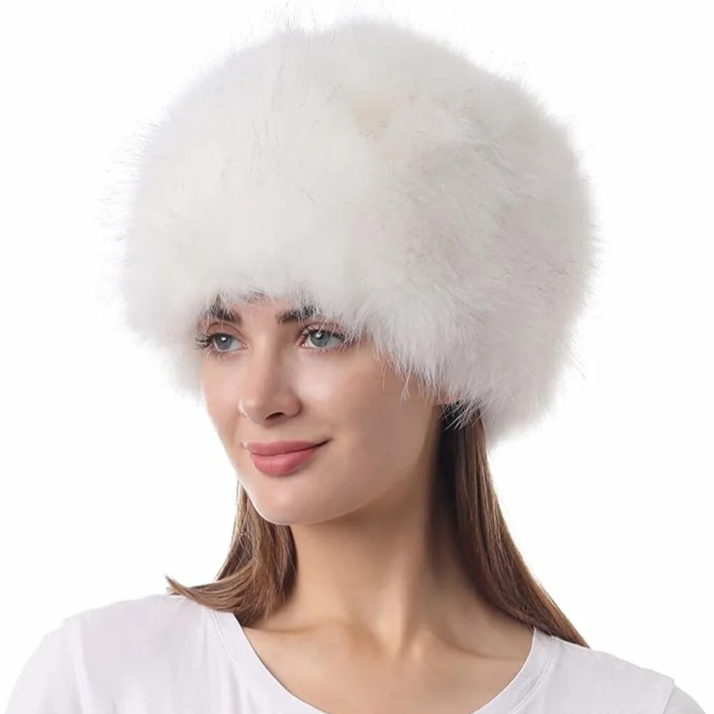 Gorro de Nieve de Invierno a Prueba de arañazos con Textura de Gama, Amplia aplicación, Gorros con Pelo de Pelo Esponjoso, artesanía Exquisita para Diario