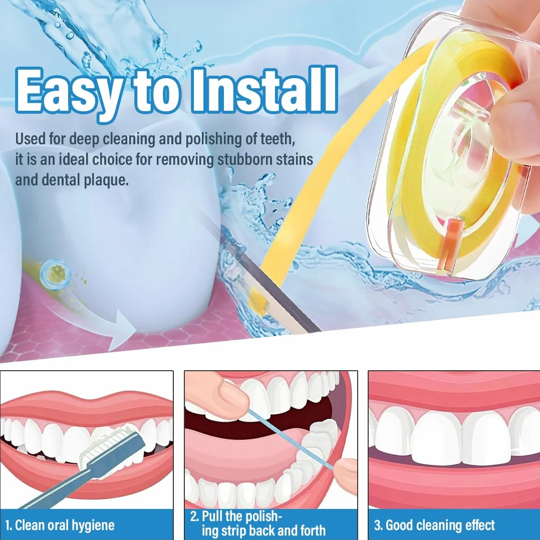 Papel De Lija Dental 3 Volúmenes, Tiras De Pulido Intersticial, Para Blanqueamiento Dental