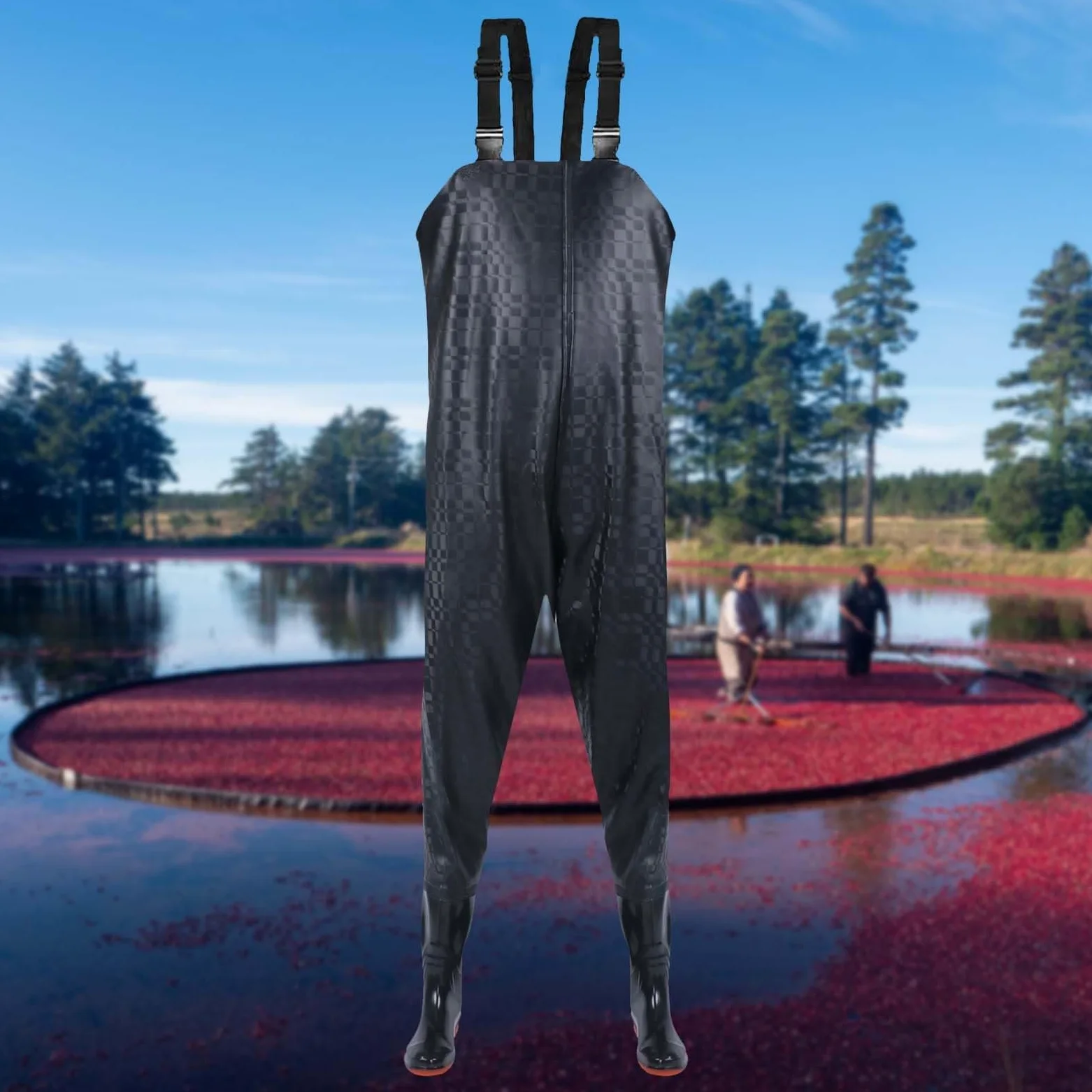 Generisch Vadeadores para hombre impermeables, peto para hombre, holgados con cinturón, traje de pesca, pantalones básicos para la lluvia, transpirable, mono ajustable, pantalones de trabajo elásticos