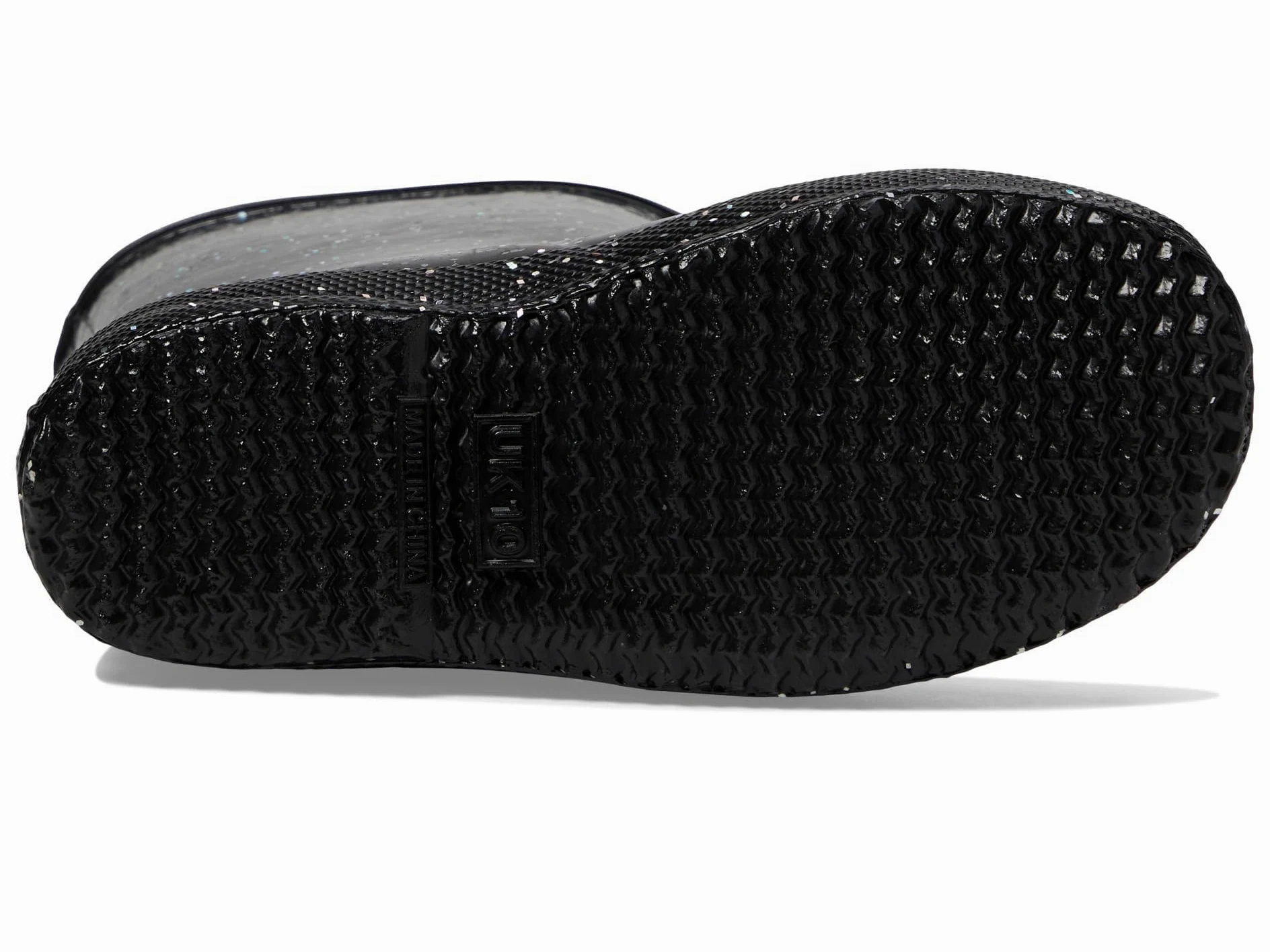 HUNTER Kids First Classic Giant Glitter Negro Caucho Botas De Lluvia