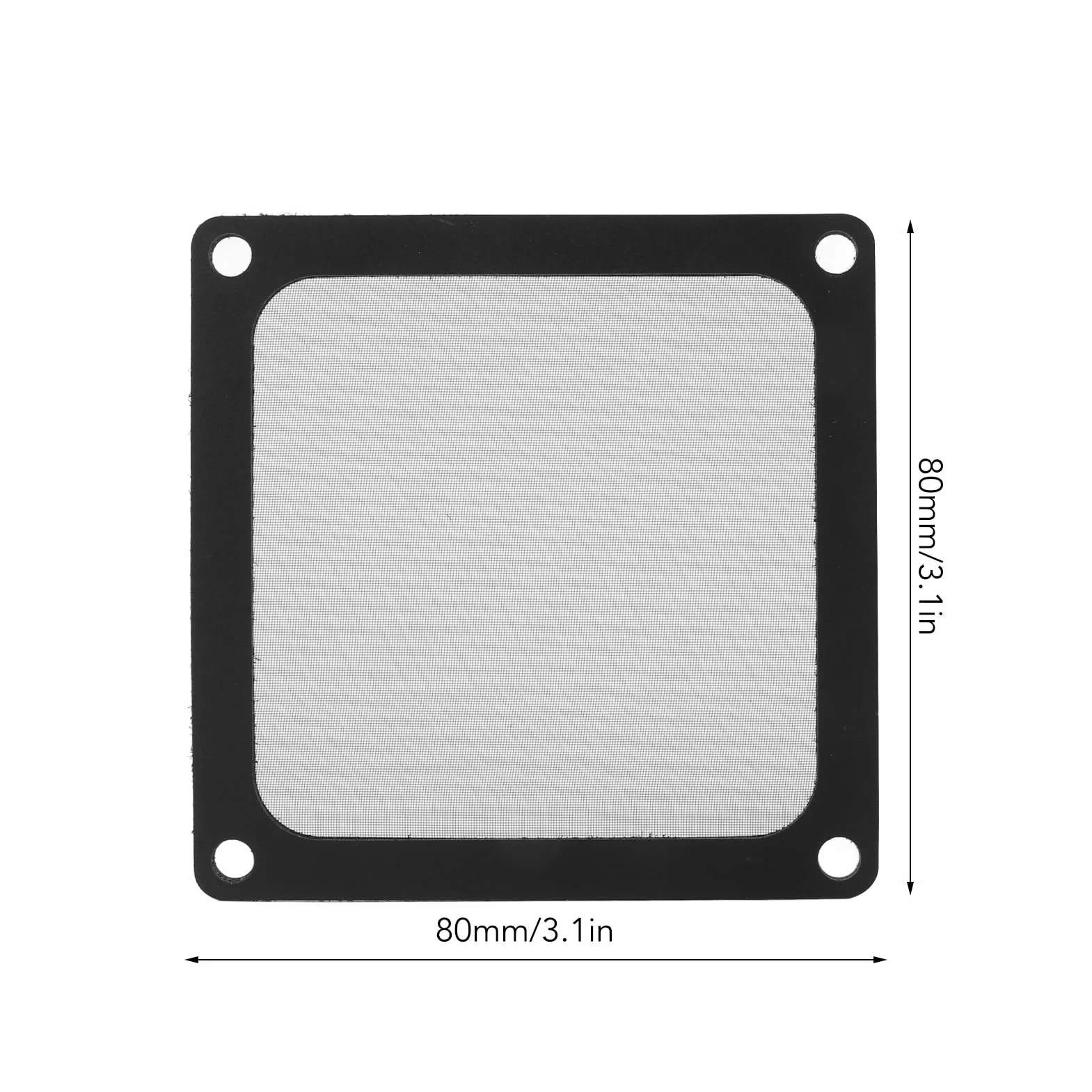 Filtro de Malla Antipolvo para Caja de PC, 5 Unidades 80x80 mm, Marco Magnético, Cubierta a Prueba de Polvo