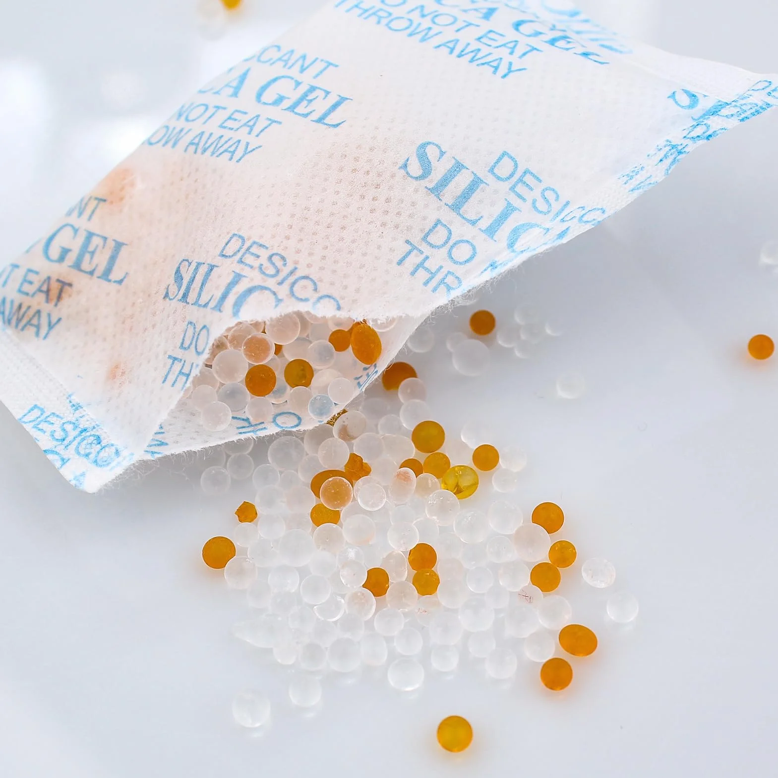 Bolsas Antihumedad Gel de Silice 10g x 30, con Indicador de Cambio de Color, Tasa de Absorción 35%