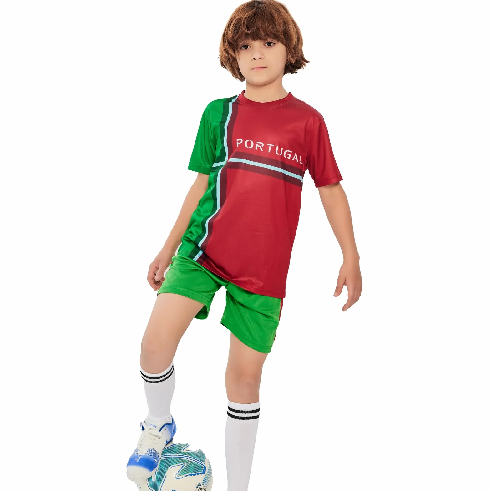 Camisetas de fútbol para niños y niñas, conjunto de uniformes de entrenamiento de fútbol de 4 a 16 años