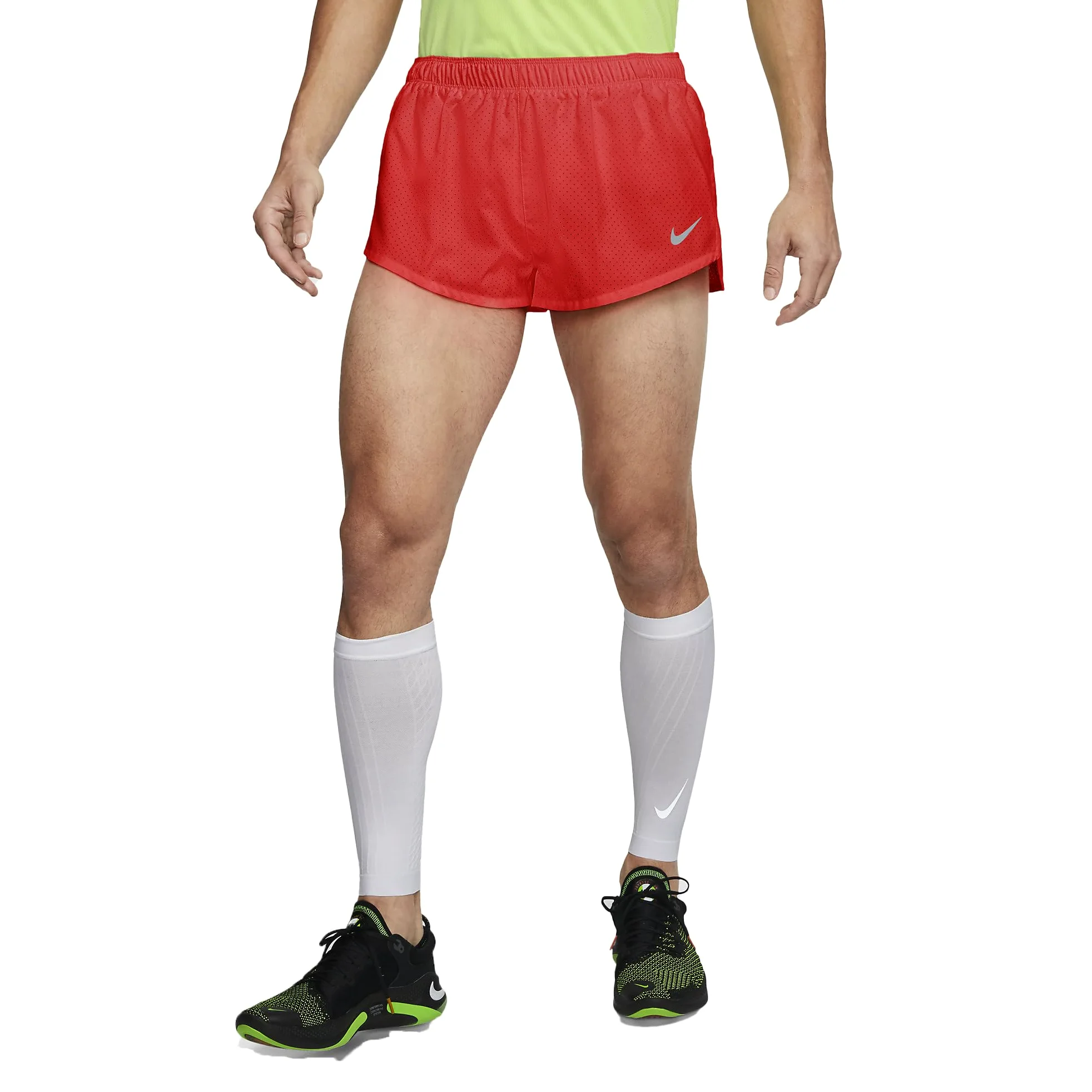 Nike Dri-FIT Fast Bright Crimson CJ7845-635 - Pantalones cortos de carreras para hombre, 5 cm