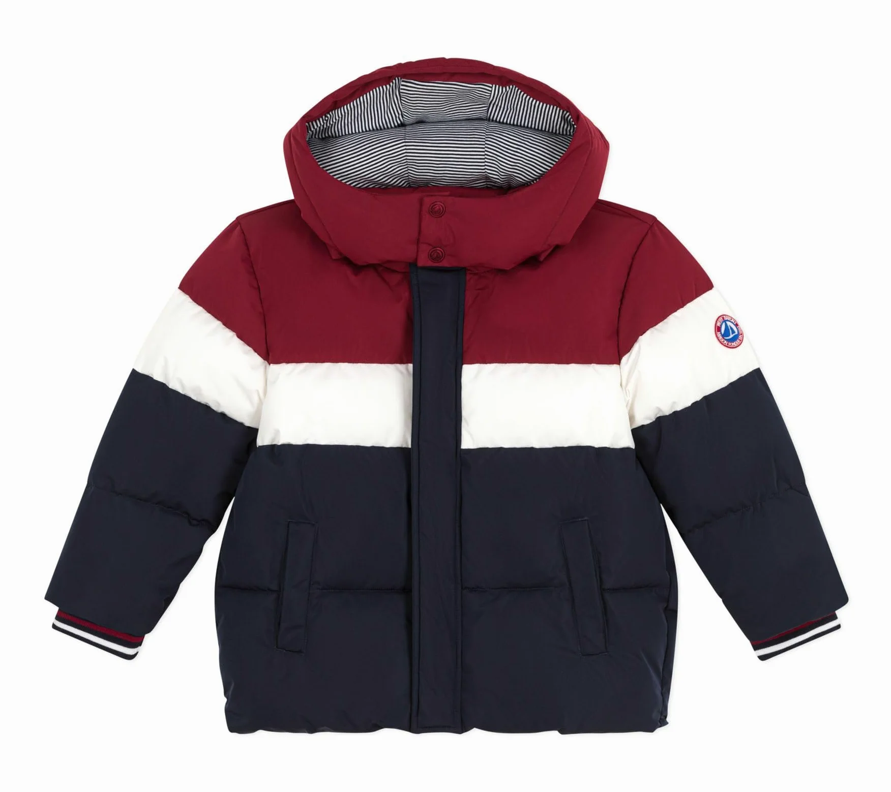 Petit Bateau Petit Bateau Chaqueta De Plumas Niño Sólido Colorblock, Smoking Multico, 12 Años
