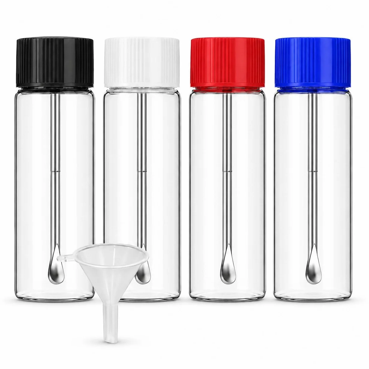 Frascos de muestra vidrio transparente 5 ml 1,35 Dram Paquete 4