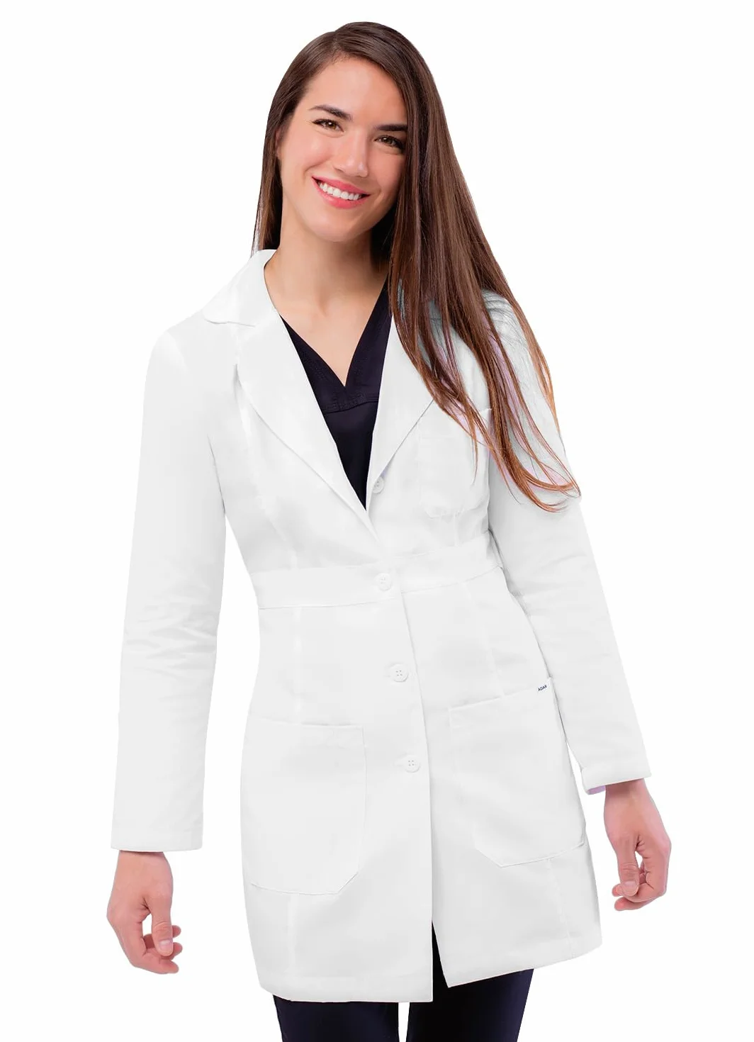 Adar Bata de laboratorio para mujer - Bata de laboratorio con cintura de 84 cm