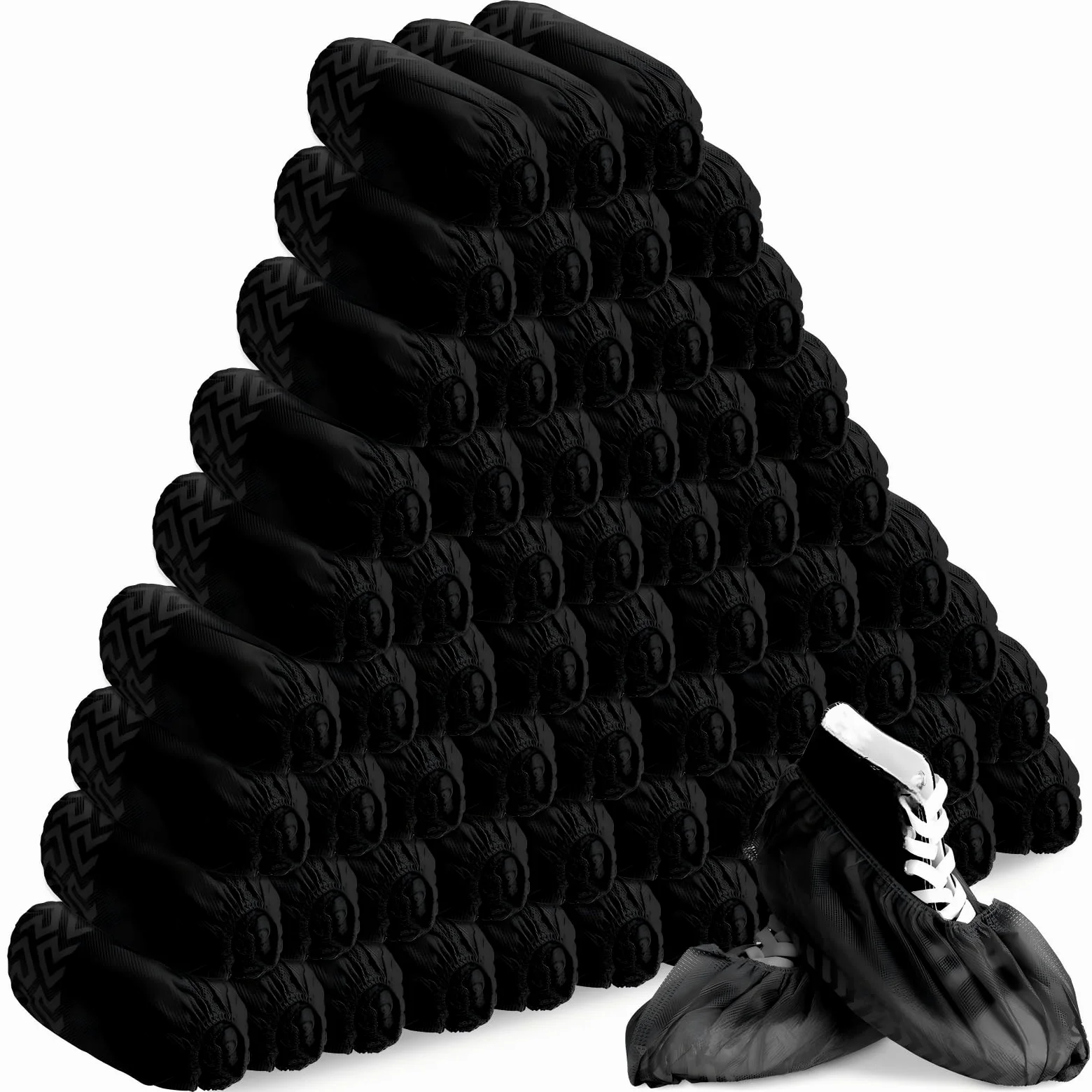 Paquete de 600 fundas desechables para zapatos de botas, antideslizantes, gruesas, extra para zapatos, fundas duraderas para hombres y mujeres (negro)