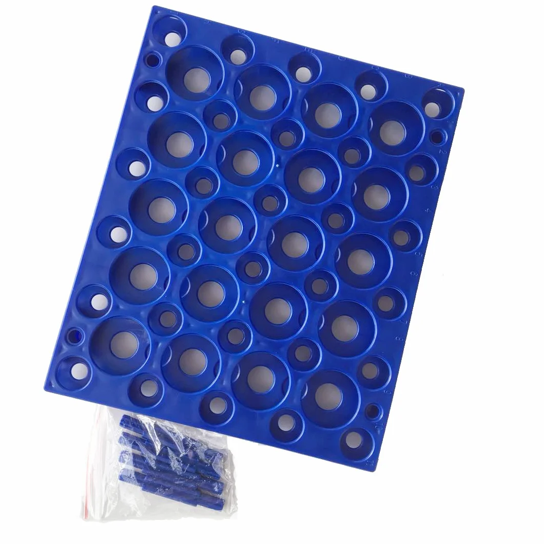 MUHWA Gradilla para Tubos de Centrífuga 50 Cavidades 10/15/50 ml Naranja Azul Laboratorio