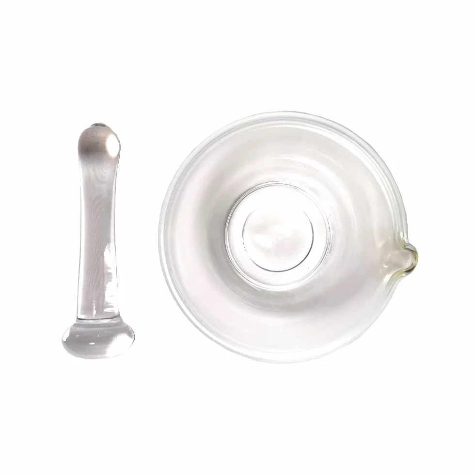 KENZIUM Mortero con Mano 500 ml Vidrio Laboratorio