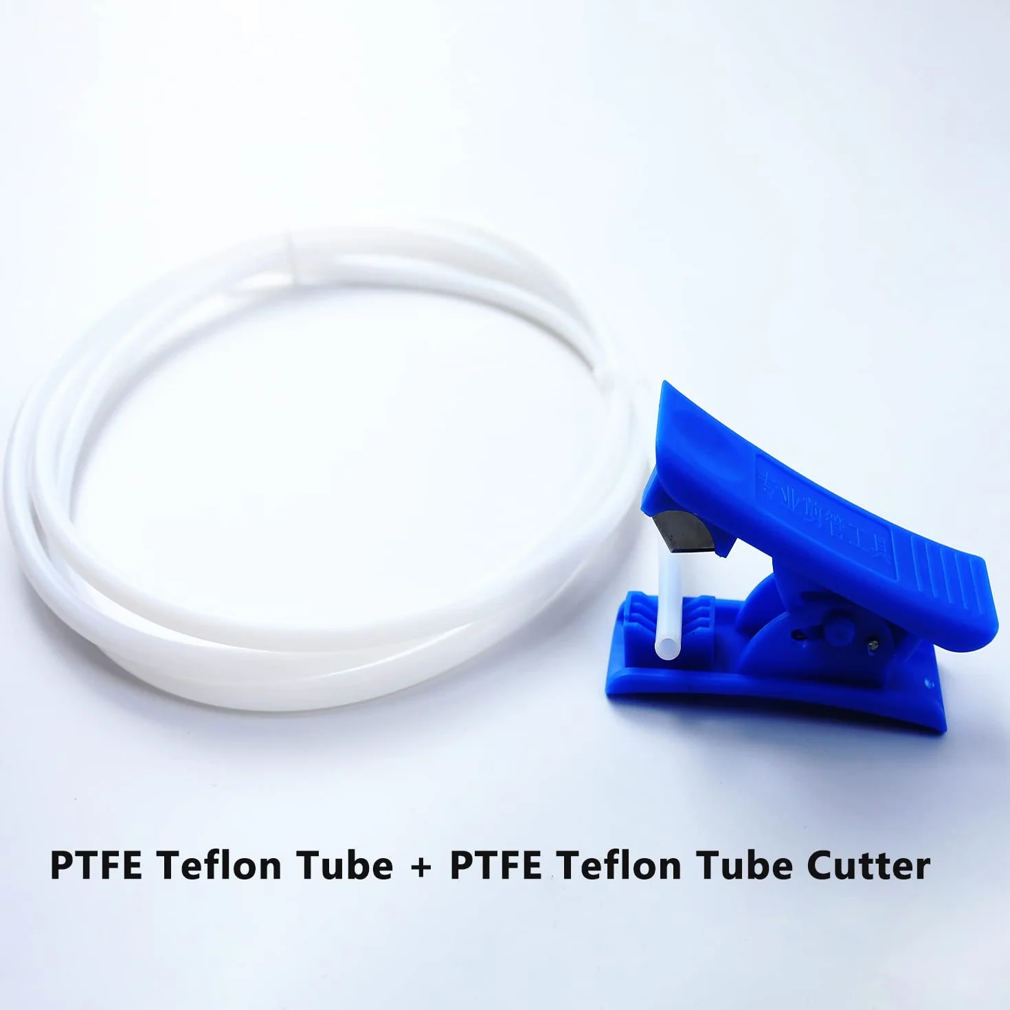 Tubo de Teflón PTFE 3 Metros 3mm ID x 5mm OD Blanco con Cortador