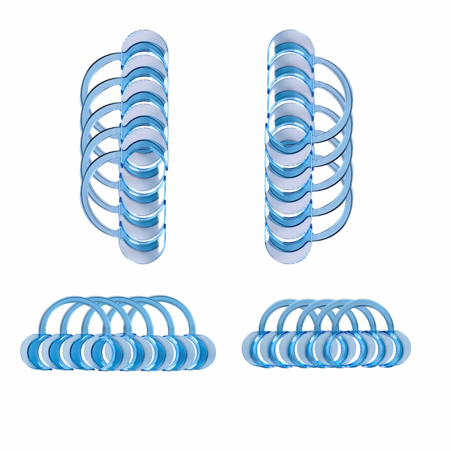 Abridor de Boca Dental Retractor de Mejilla Intraoral 20 Piezas para Blanqueamiento de Dientes Azul