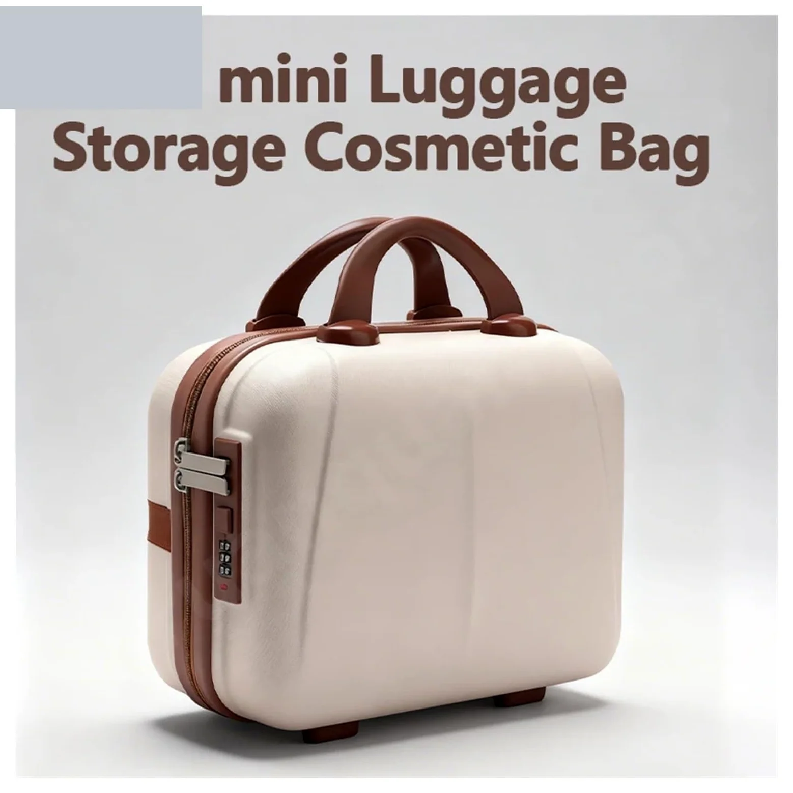 Bolsa Maquillaje Mini Equipaje portátil de Viaje de Carcasa Dura, Almacenamiento de artículos de tocador, Bolsa de cosméticos, Bloqueo de contraseña for Proteger cosméticos