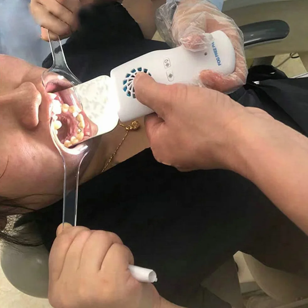 Espejo Dental LED sin Niebla para Ortodoncia, Reflector Fotográfico Intraoral 2 Lados