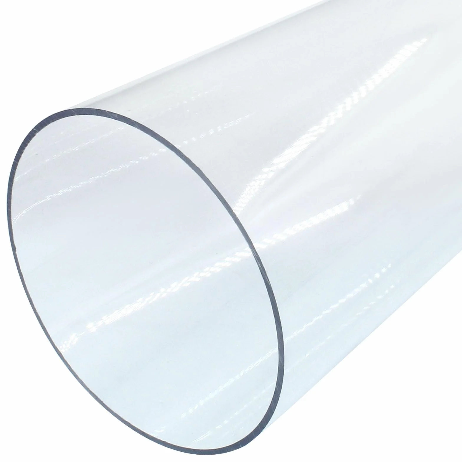 Tubo rígido redondo transparente de policarbonato 96x100x305 mm