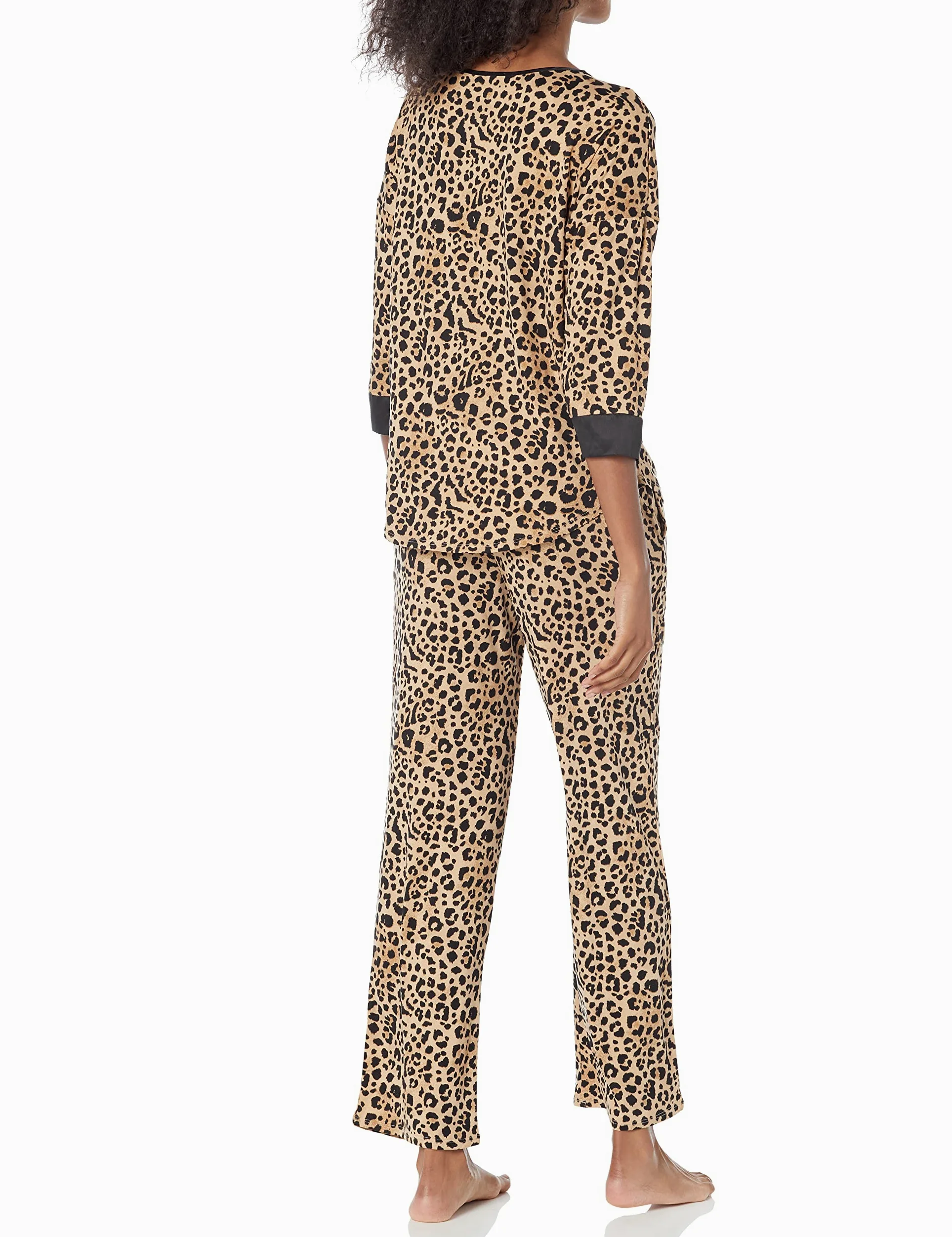 N Natori Peached Knit 3q Slv PJ Set CB: 66 Cm/Entrepierna: 71 Cm Juego de Pijama Mujer