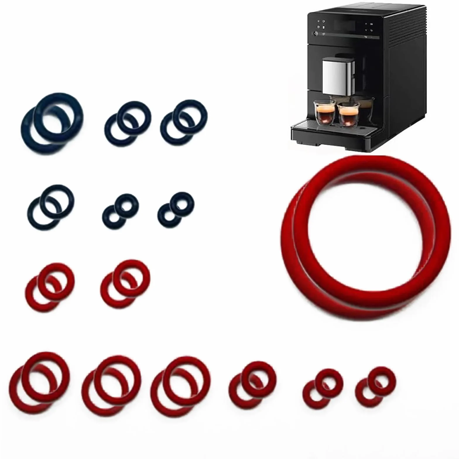 Philips Saeco Saeco Gaggia Junta Tórica VMQ EPDM para Máquina de Café - Juego de 30 Sellos de Válvula de Vapor