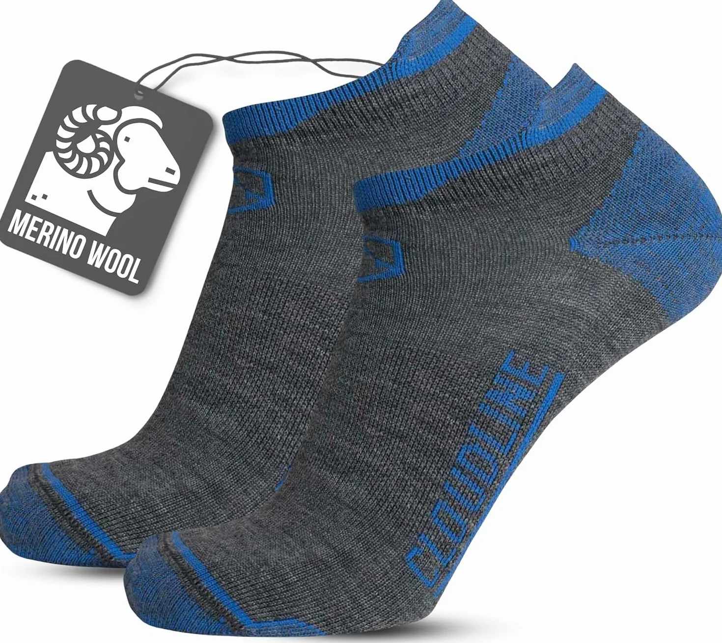 CloudLine - Calcetines de running ultraligeros para hombre y mujer (3 pares) para correr de lana merina, delgados, antiampollas, evacuación de la humedad, fabricados en EE. UU