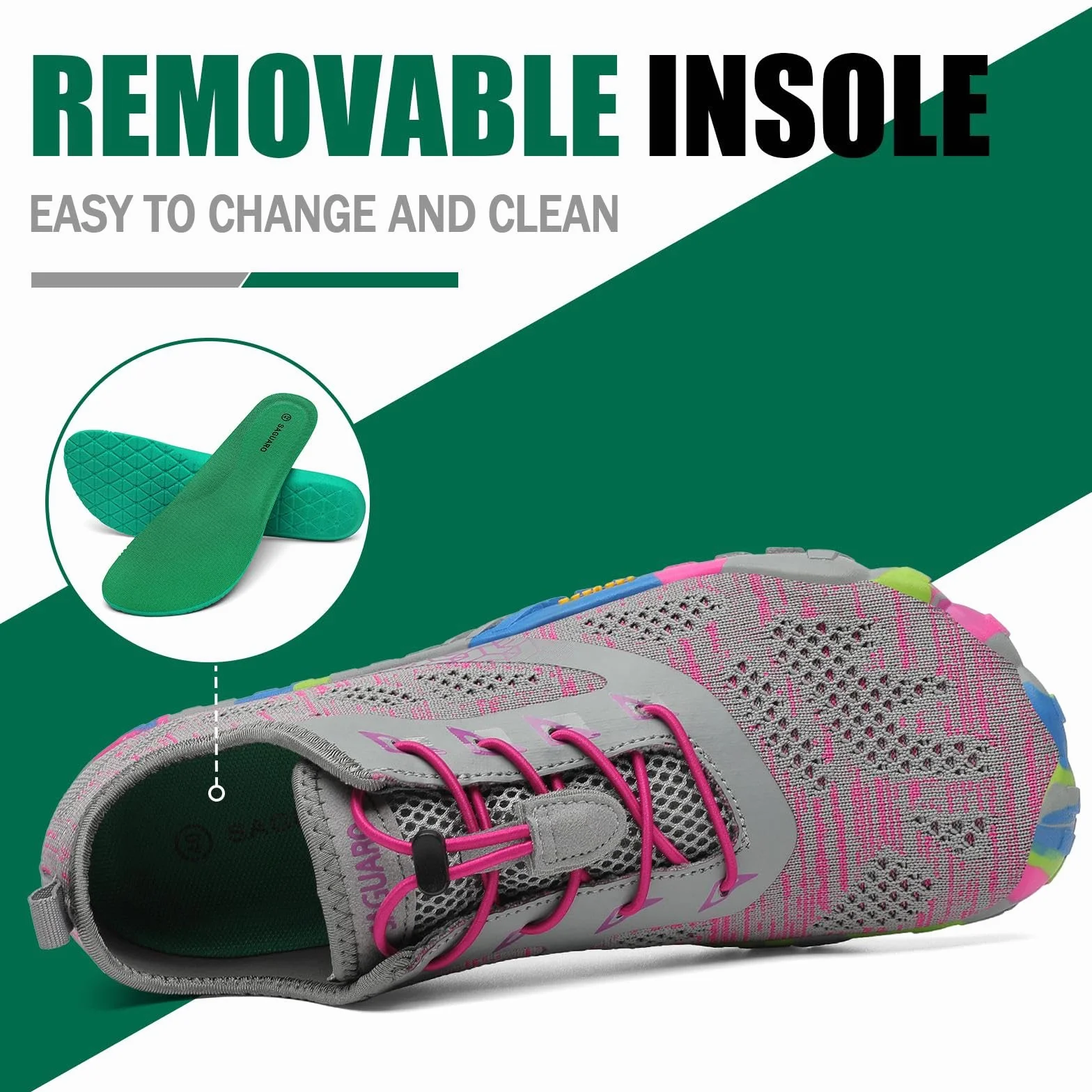 SAGUARO Zapatillas Barefoot Hombre Mujer Zapatos Minimalistas Trail Running Zero Drop Suela 36-48 EU