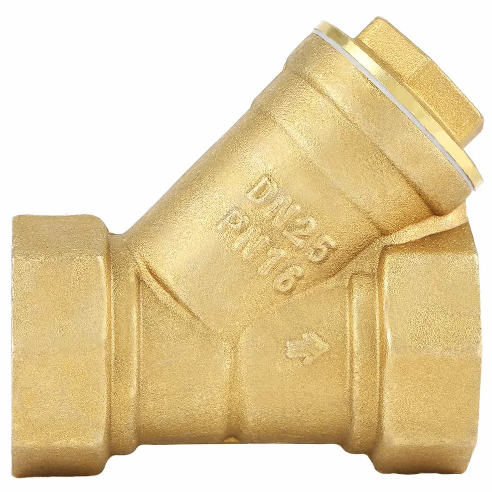Válvula de Filtro de Latón 1" BSPP Rosca Hembra DN25 Conector Tubo Manguera Agua Aceite
