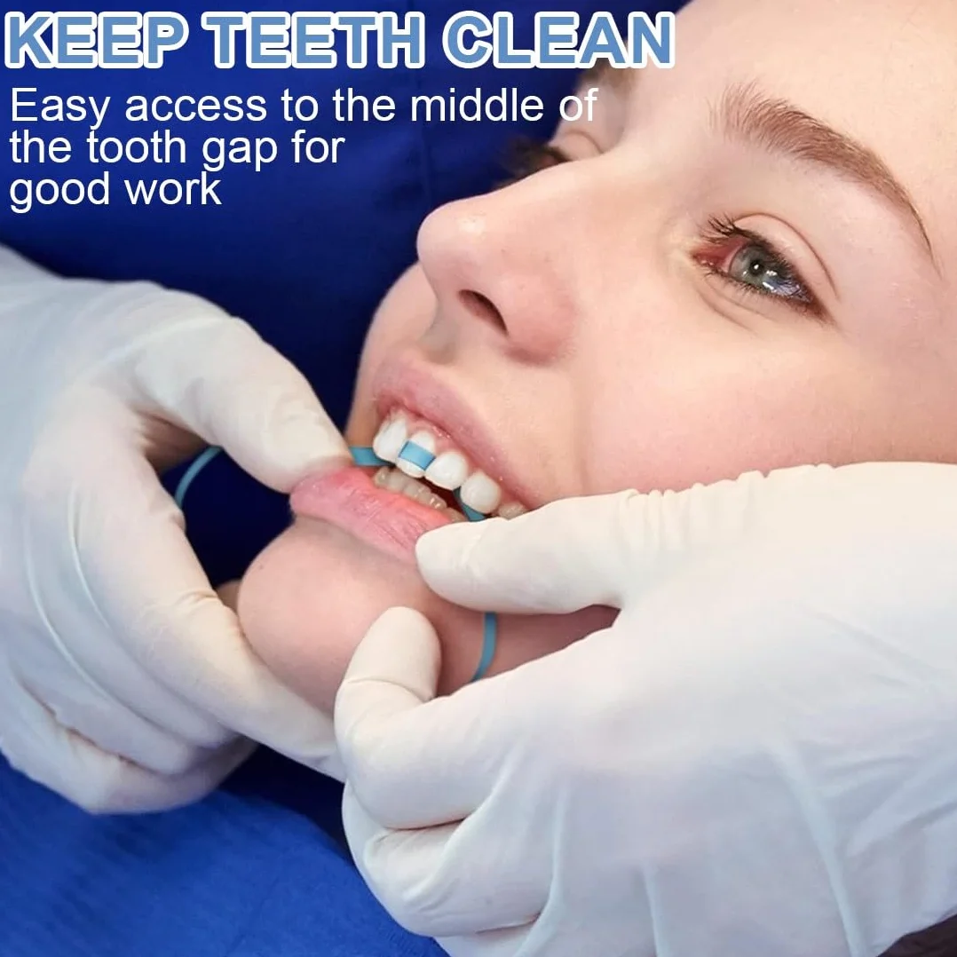 Papel De Lija Dental 6 Metros Doble Cara, Lima Dental Para Dientes, Herramienta Cuidado Bucal Limpieza Profunda 30μ