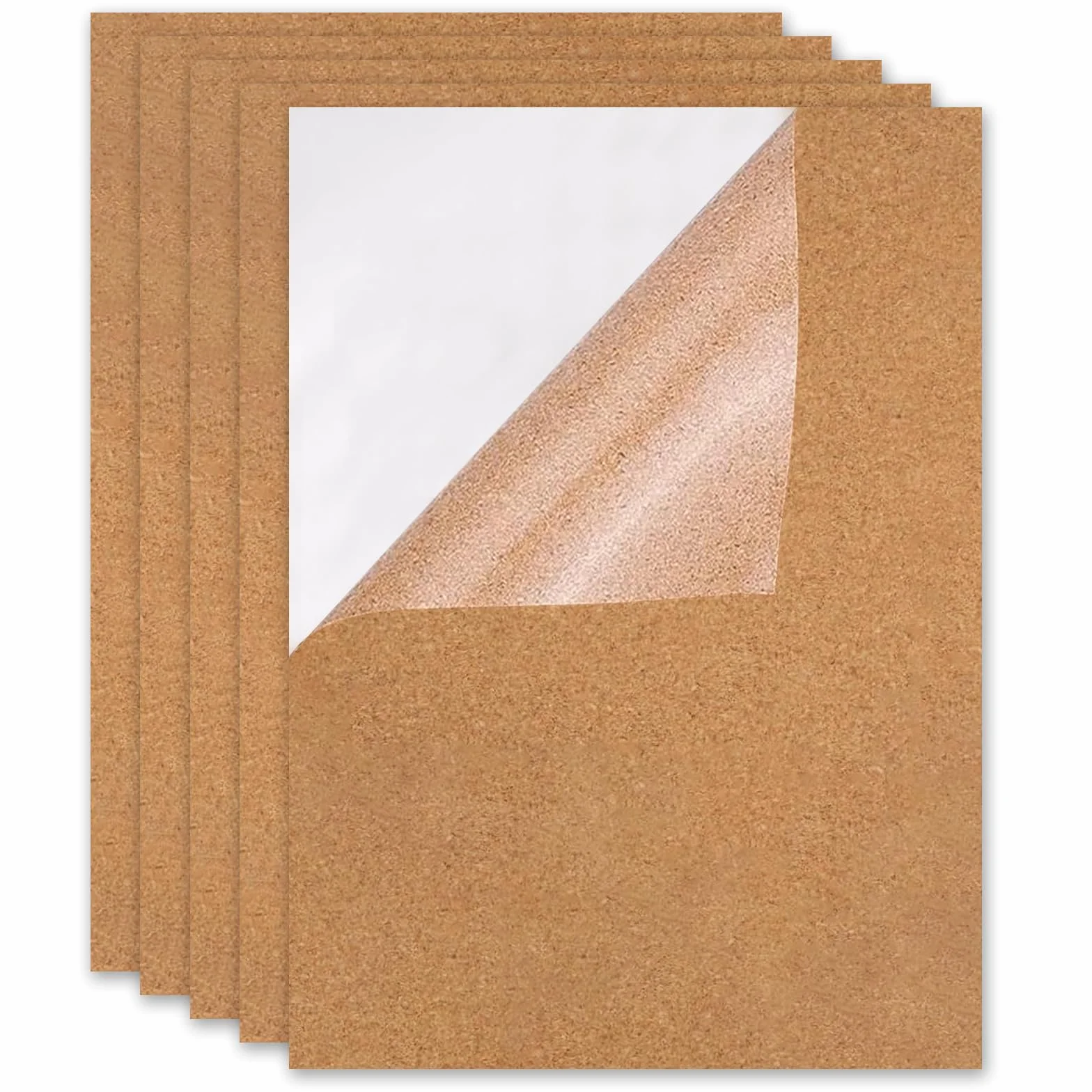 Placa de corcho autoadhesiva 1 mm 21 x 30 cm 5 unidades