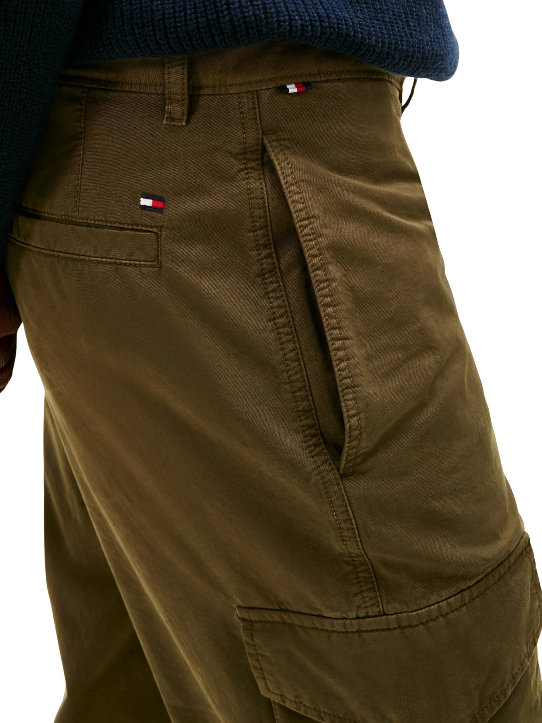 Tommy Hilfiger Men Denton LW Twill Cargo MW0MW39695 Cargo, Caqui, 34W/30L, Caqui (Verde Oscuro), 34W x 30L