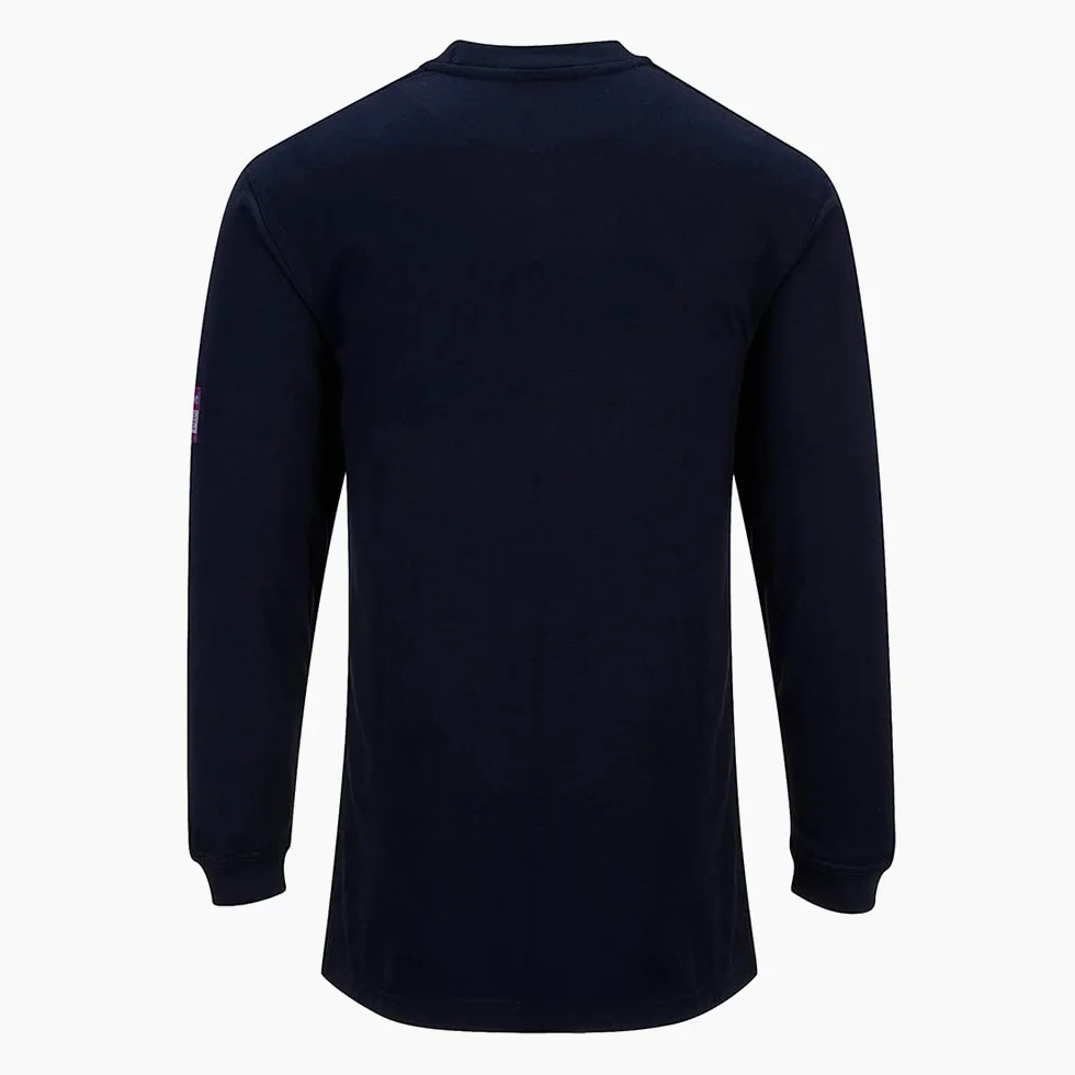 Portwest Camiseta De Manga Larga Ignífuga Y Antiestática, Tamaño: S, Color: Marino, FR11NARS